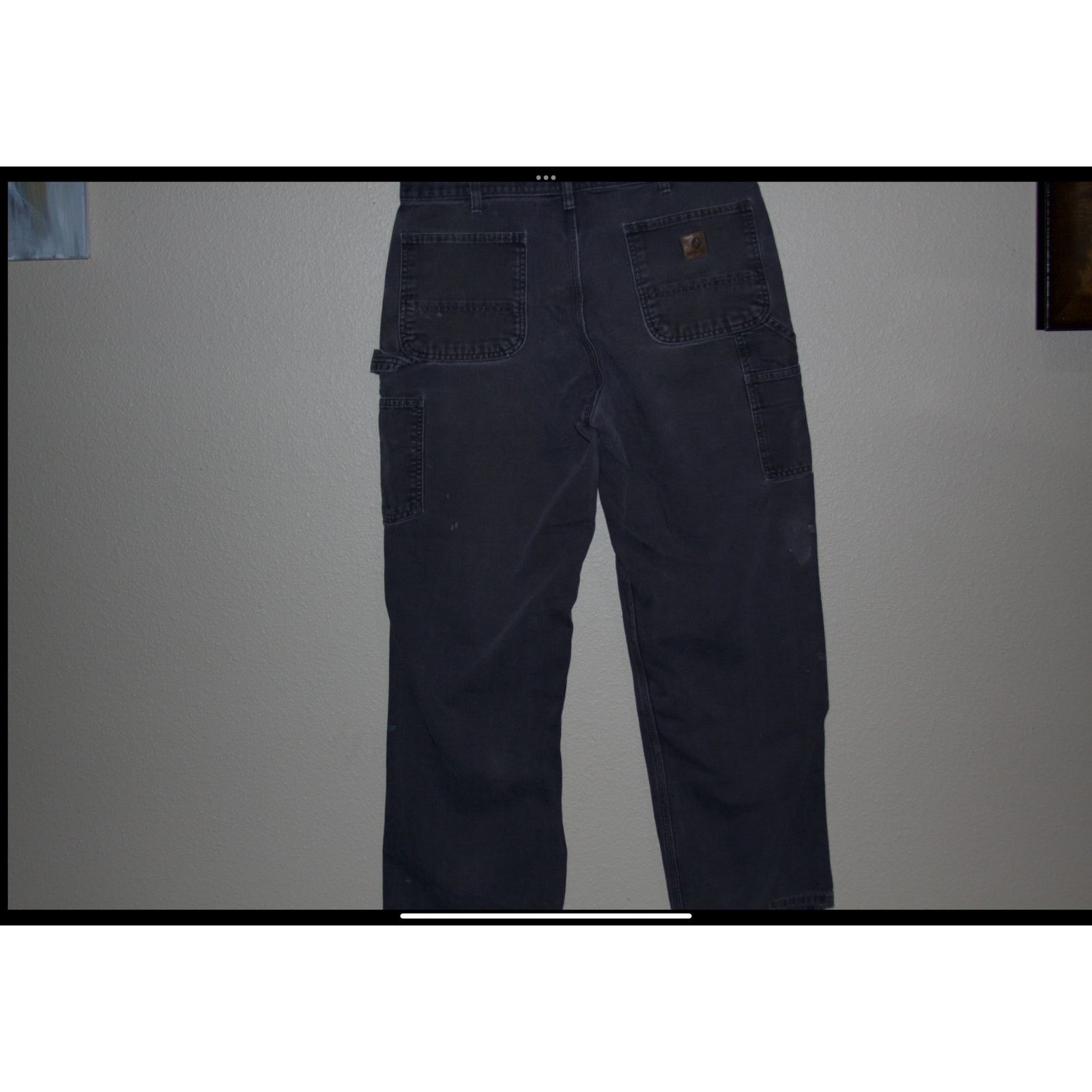 Carhartt Carhartt B11 PTB Washed Black Work Pants 36x32 Distressed Size US 36 / EU 52 - 1 Thumbnail