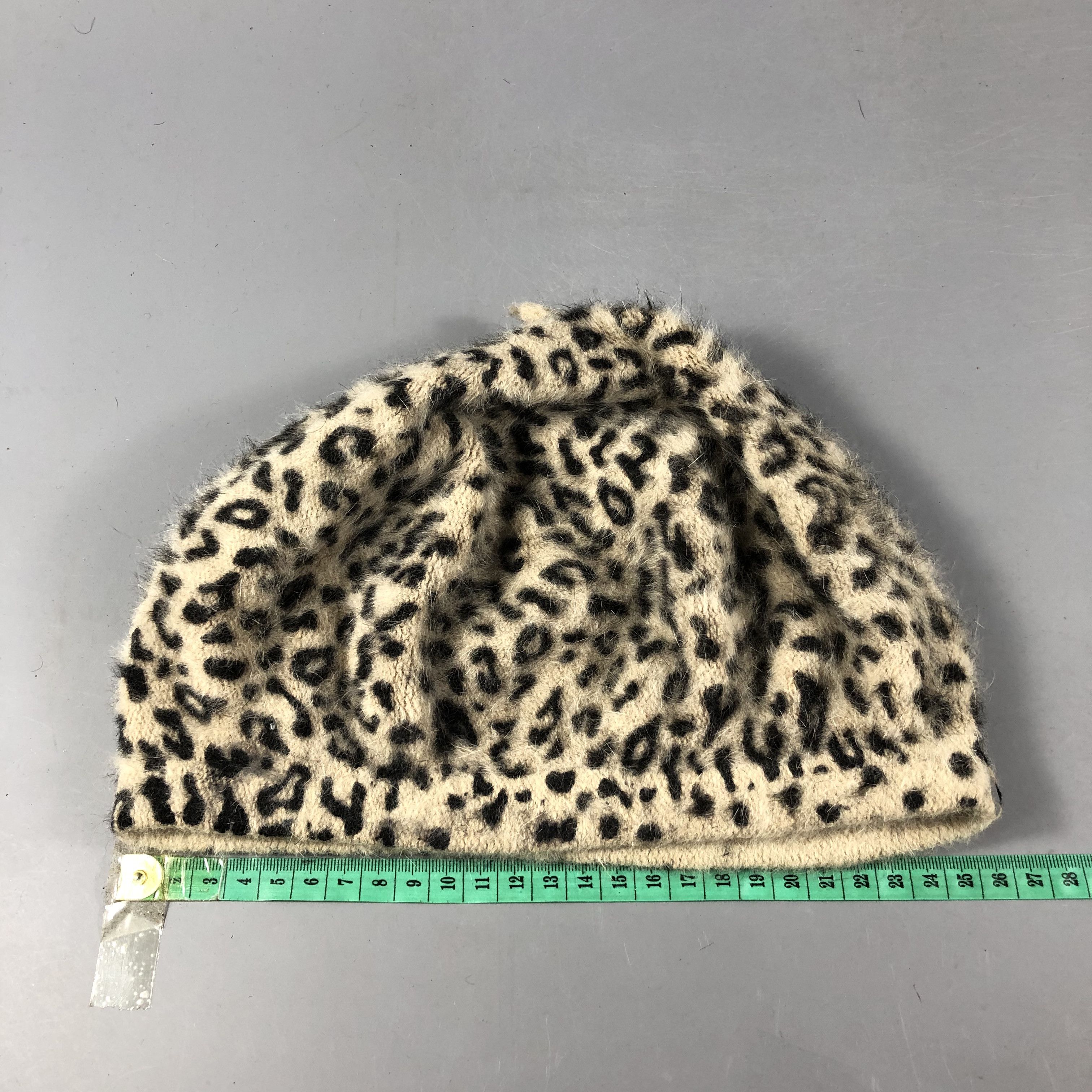 Vintage Cheetah Spots Angora Barret Beanie Snowcap Snow Hat B891 Size ONE SIZE - 3 Thumbnail