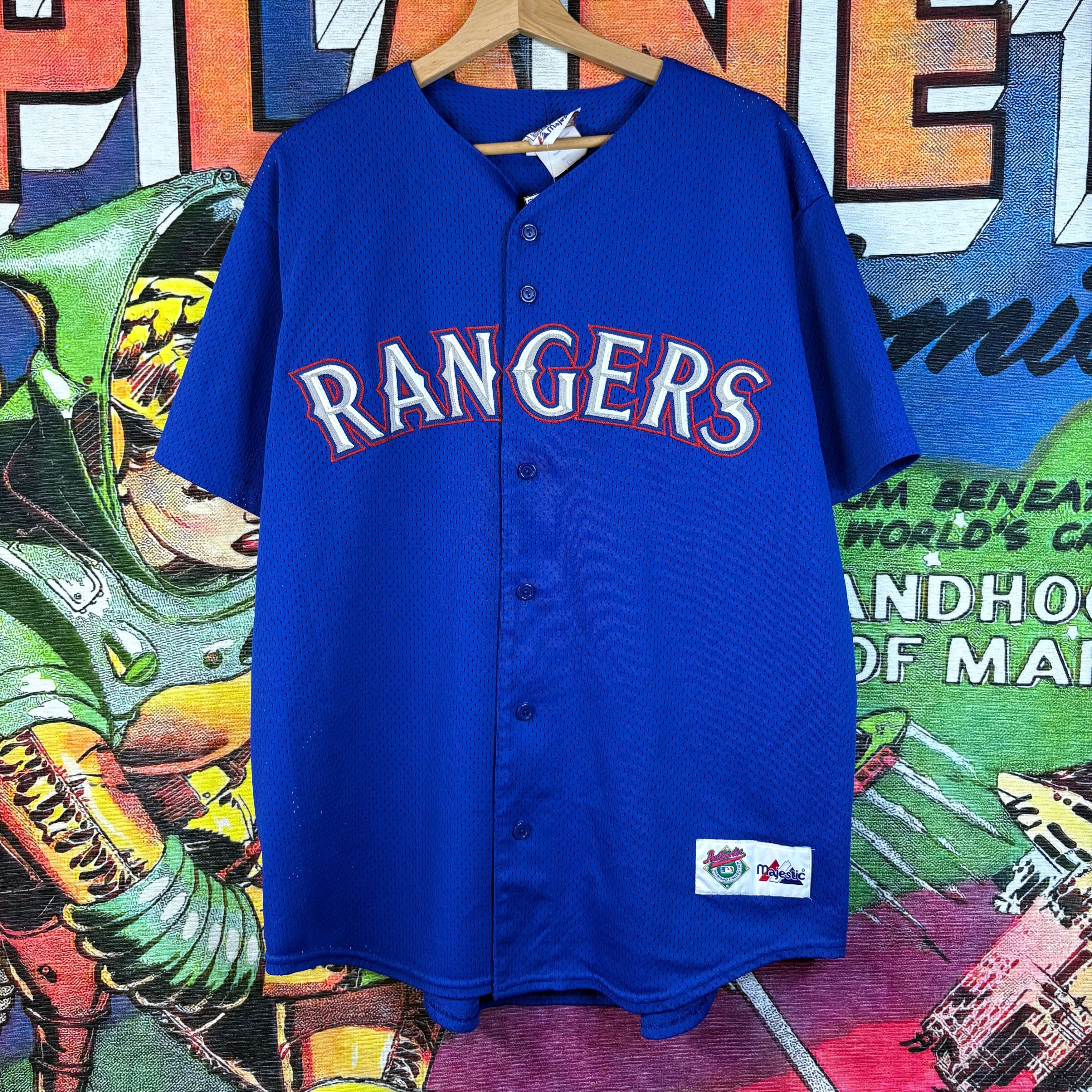 MLB 90's Texas Rangers Jersey Size Large Size US L / EU 52-54 / 3 - 1 Thumbnail