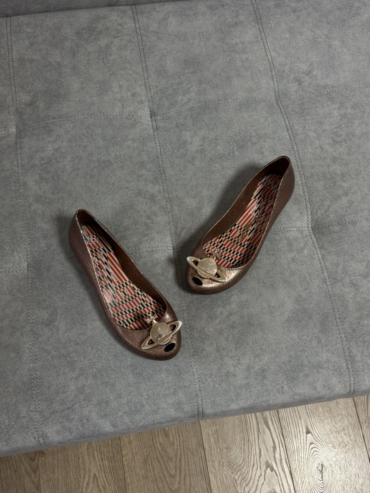 Vivienne Westwood Vintage Vivienne Westwood Melissa Rose Glitter Shoes Slip-On Size US 7 / IT 37 - 1 Thumbnail