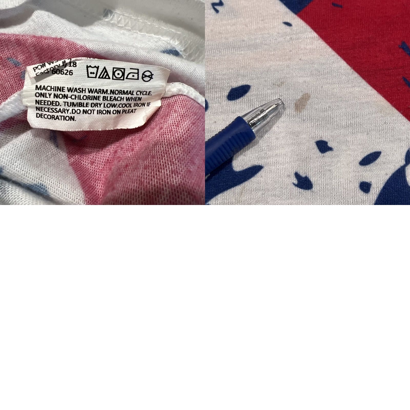 Gloverall Navy Veteran T Shirt Size Medium Lightweight Popeye American Flag All Over Size US M / EU 48-50 / 2 - 8 Thumbnail