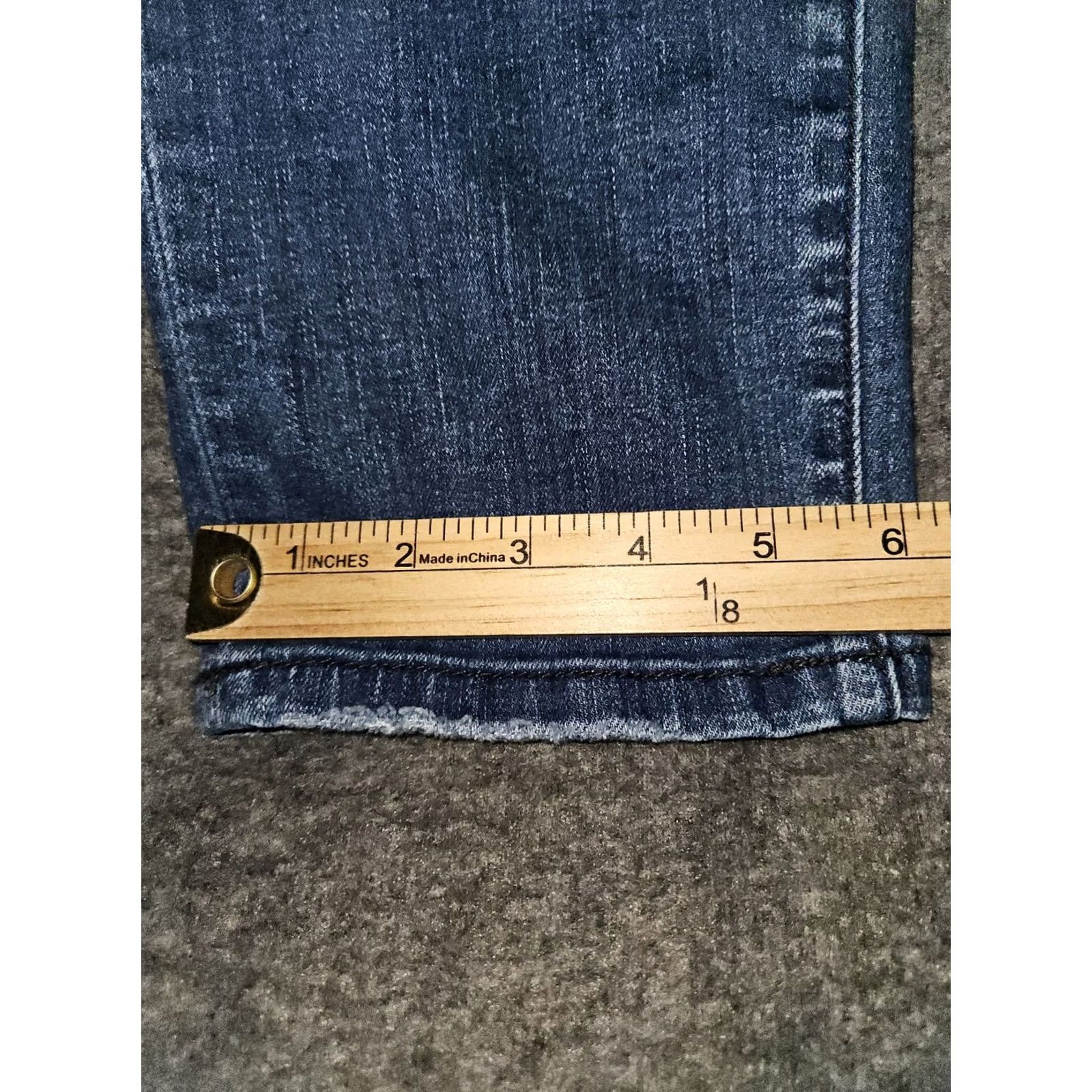 Vintage KanCan Skinny Ankle Jeans Women's 30 Denim Blue Distressed Stretch City Logo Regular Inseam 30.5 in 34 Waist Size 30" / US 8 / IT 44 - 7 Thumbnail