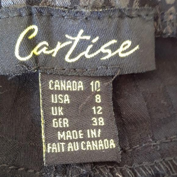 Vintage Vtg Cartise Cigarette Pant Sz 8 Black Alligator Textured Fau Size 30" / US 8 / IT 44 - 2 Thumbnail