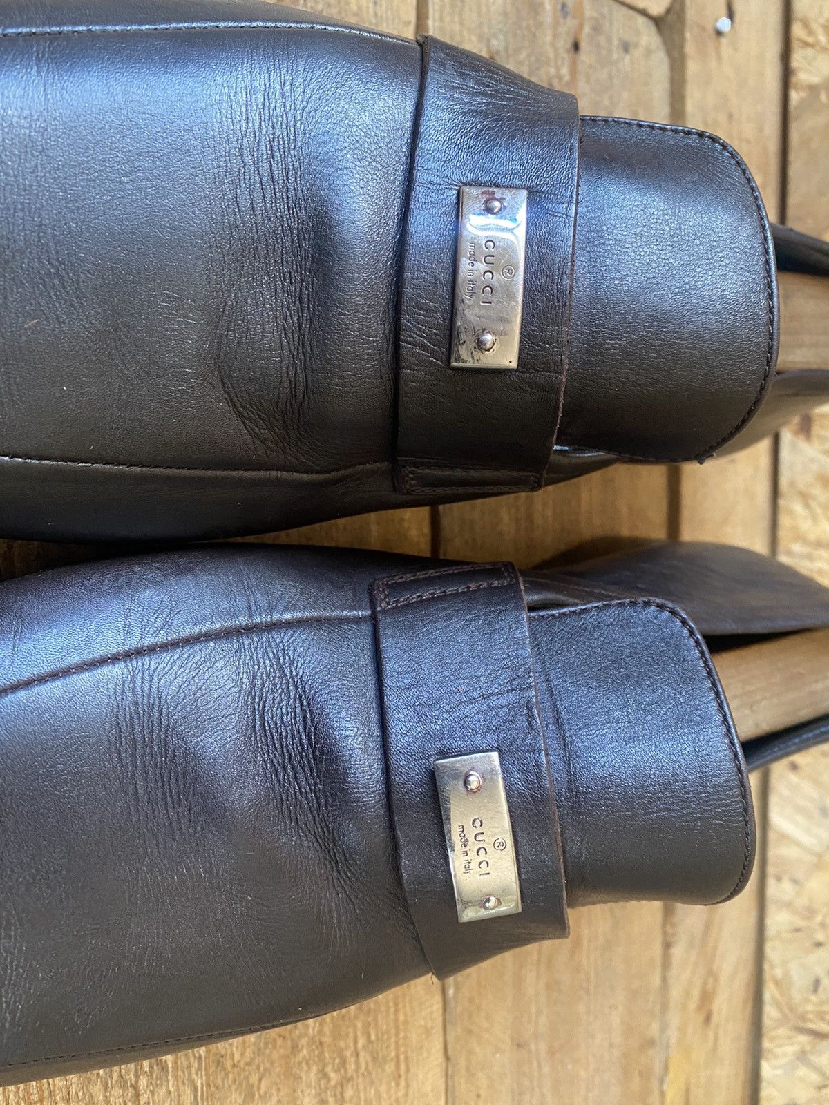 Gucci Gucci gg metalic logo brown penny loafers uk 8.5 Size US 9.5 / EU 42-43 - 4 Thumbnail