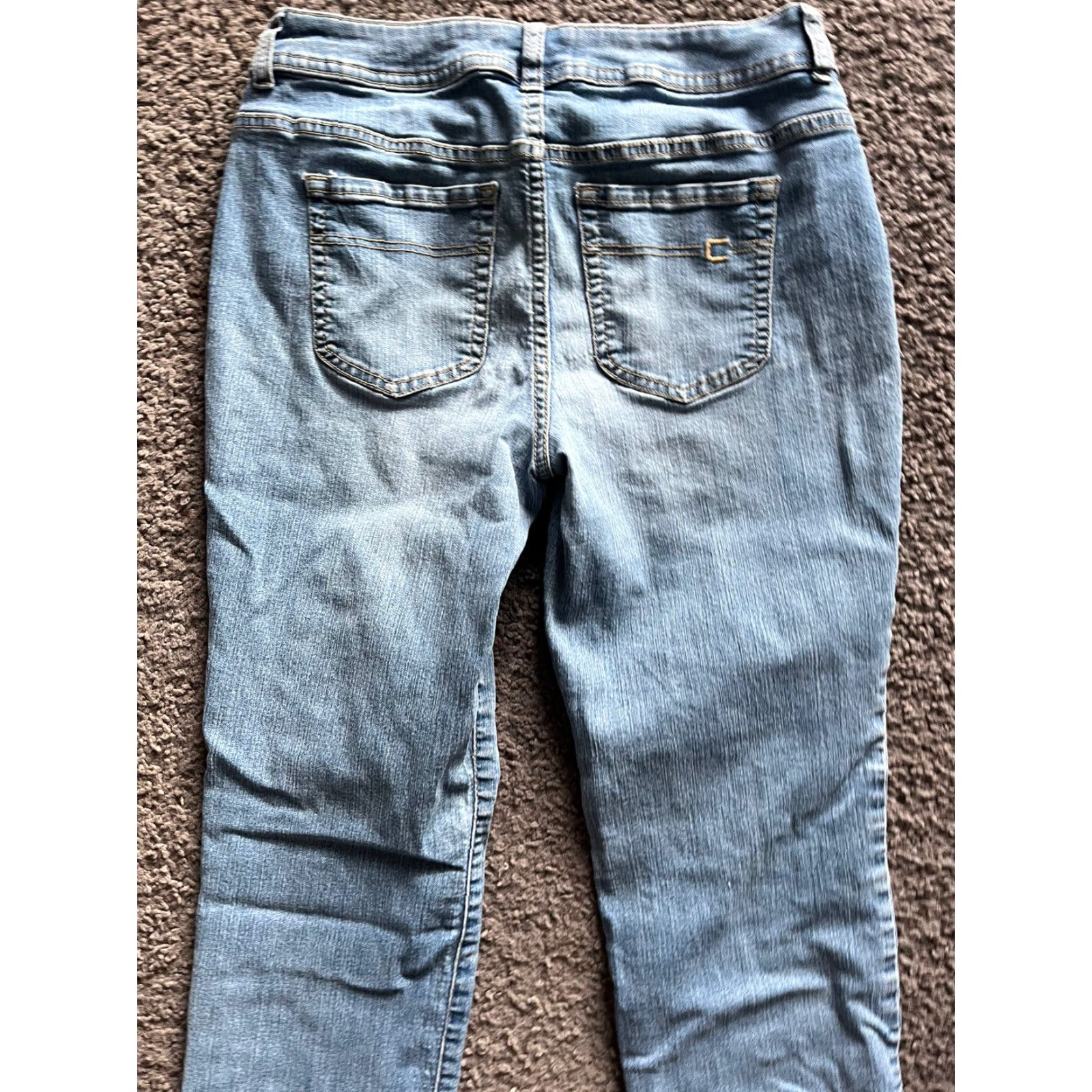 Vintage Chico's Women's Denim Jeans 0 Short Blue Slimming Mid Rise Straight 5 Pockets Cotton Blend Size 25" / US 0 / IT 36 - 4 Thumbnail