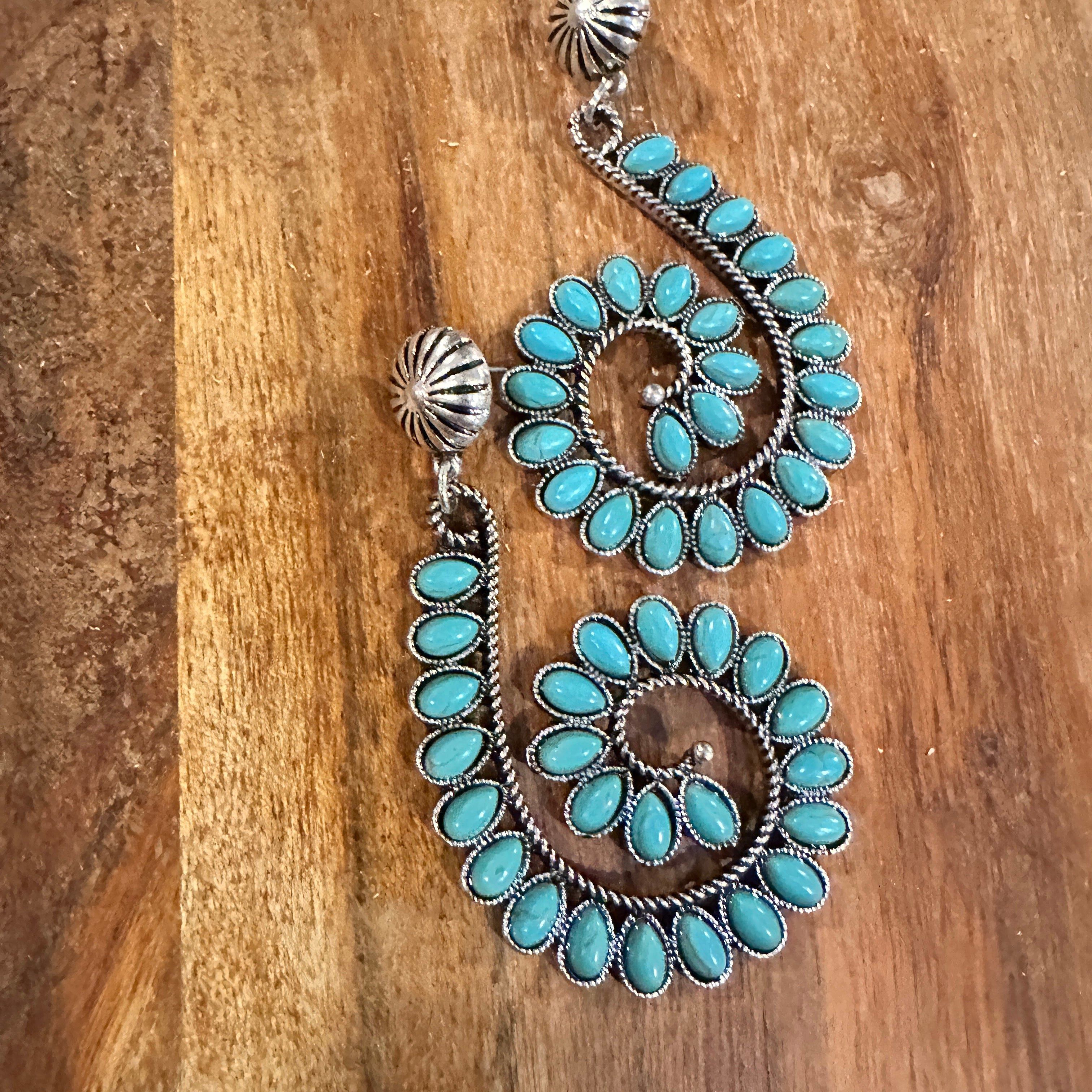 Other Boho Handcrafted Hippie Nature's Embrace Turquoise Spiral Ea Size ONE SIZE - 8 Thumbnail