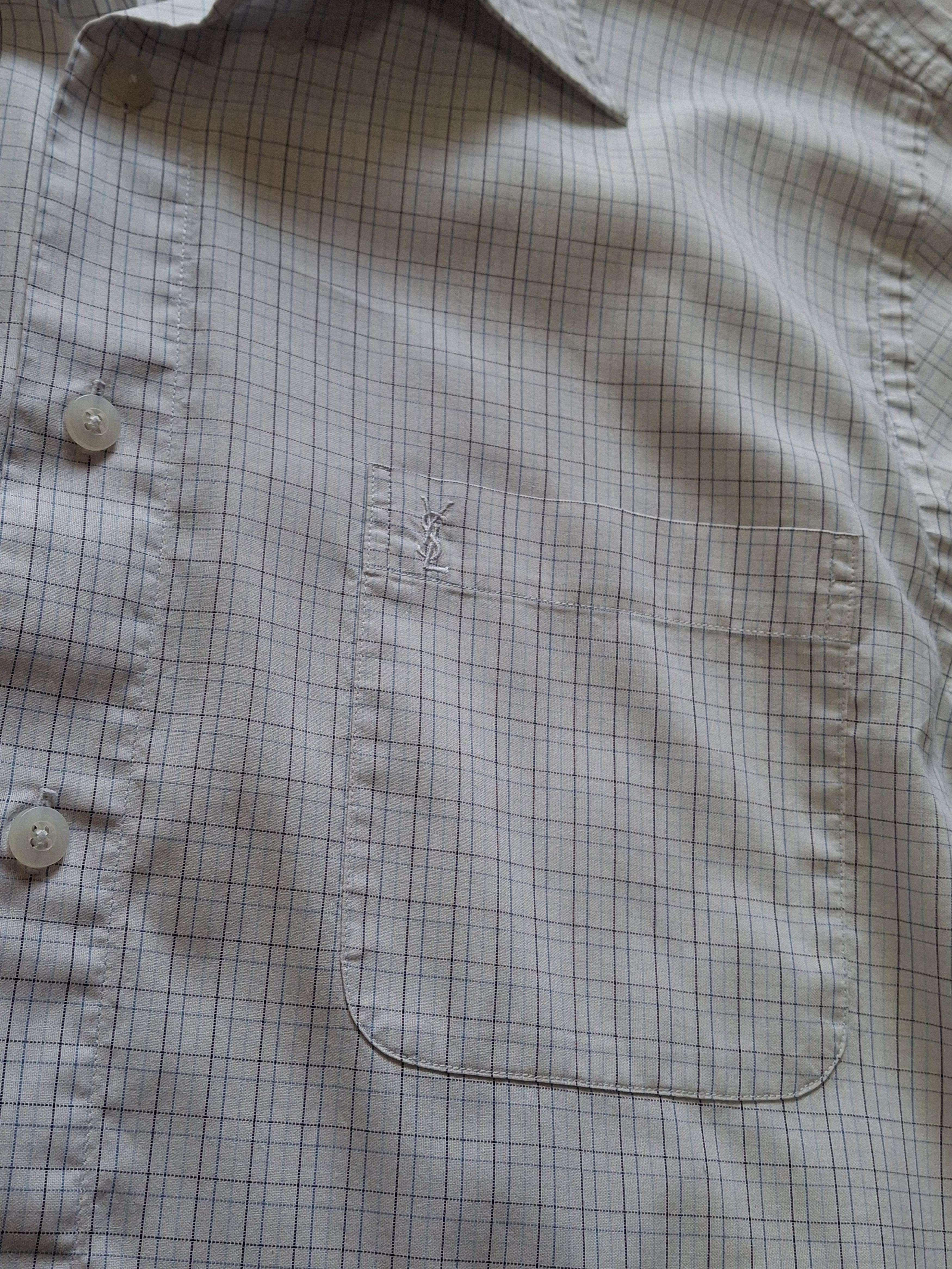 Vintage × Yves Saint Laurent Yves Saint Laurent YSL Vintage Button Up Shirt 90s Checked Size US M / EU 48-50 / 2 - 4 Thumbnail