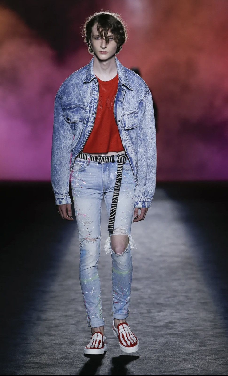 Amiri Amiri S/S'19 Distressed Paint Splatter Denim Pants Size US 28 / EU 44 - 1 Thumbnail