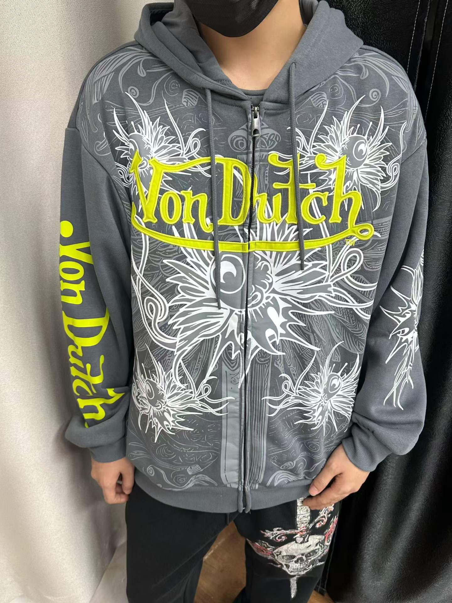 Von Dutch vondutch grunge style printed zipup hoodie Size US L / EU 52-54 / 3 - 2 Thumbnail