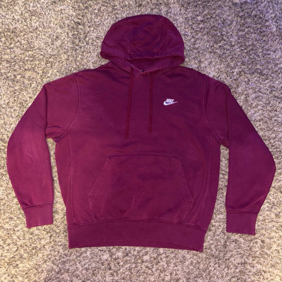 Nike Nike Fleece Hoodie Maroon Size M Size US M / EU 48-50 / 2 - 1 Thumbnail
