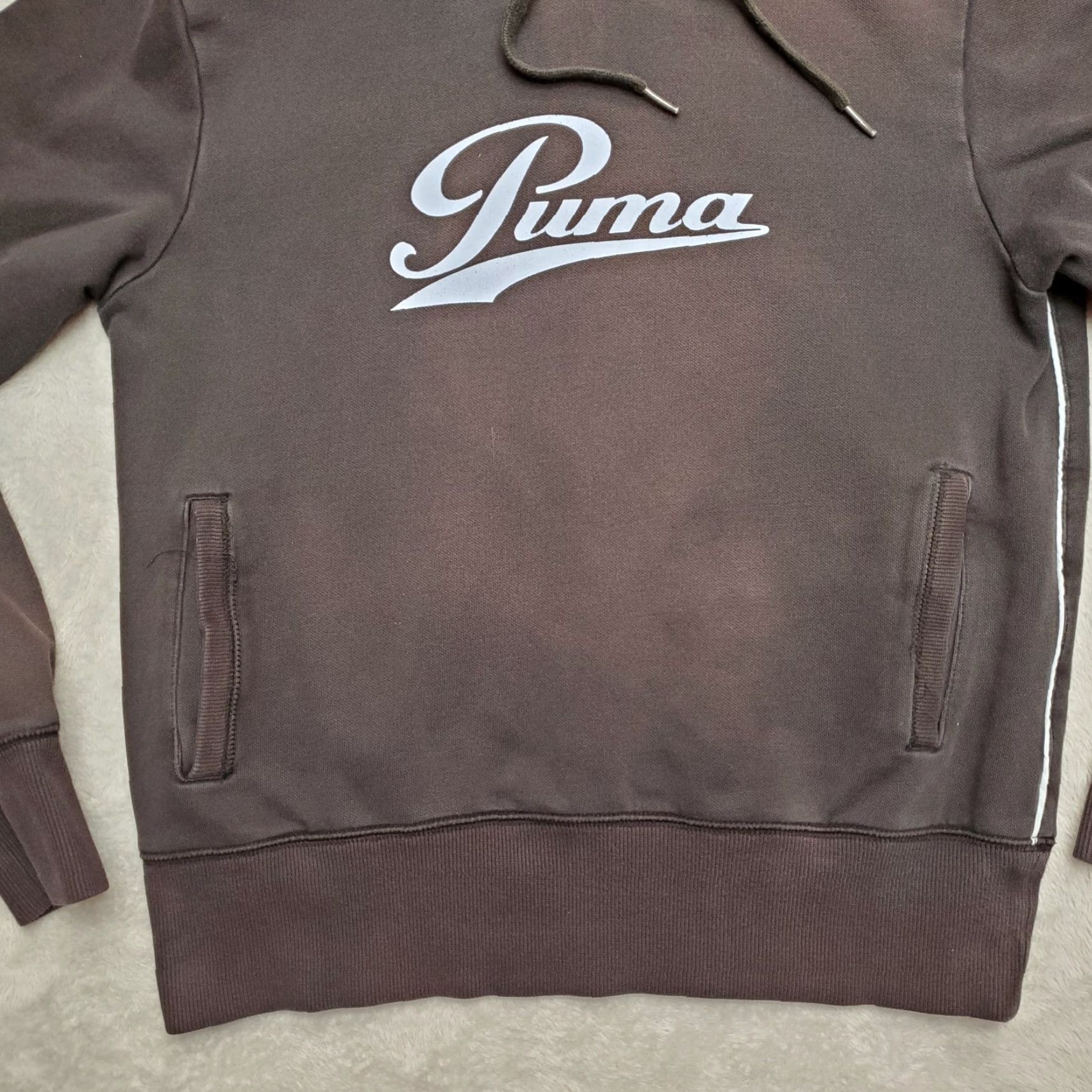 Puma VINTAGE Puma Hoodie Womens M Black Hooded Center Big Logo Sweatshirt Casual Outdoor Mens Womens Girls Boys Size M / US 6-8 / IT 42-44 - 3 Thumbnail