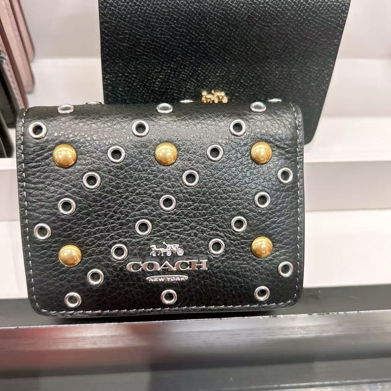Coach Mini Wallet On A Chain With Rivets CCI80 Size ONE SIZE - 1 Thumbnail