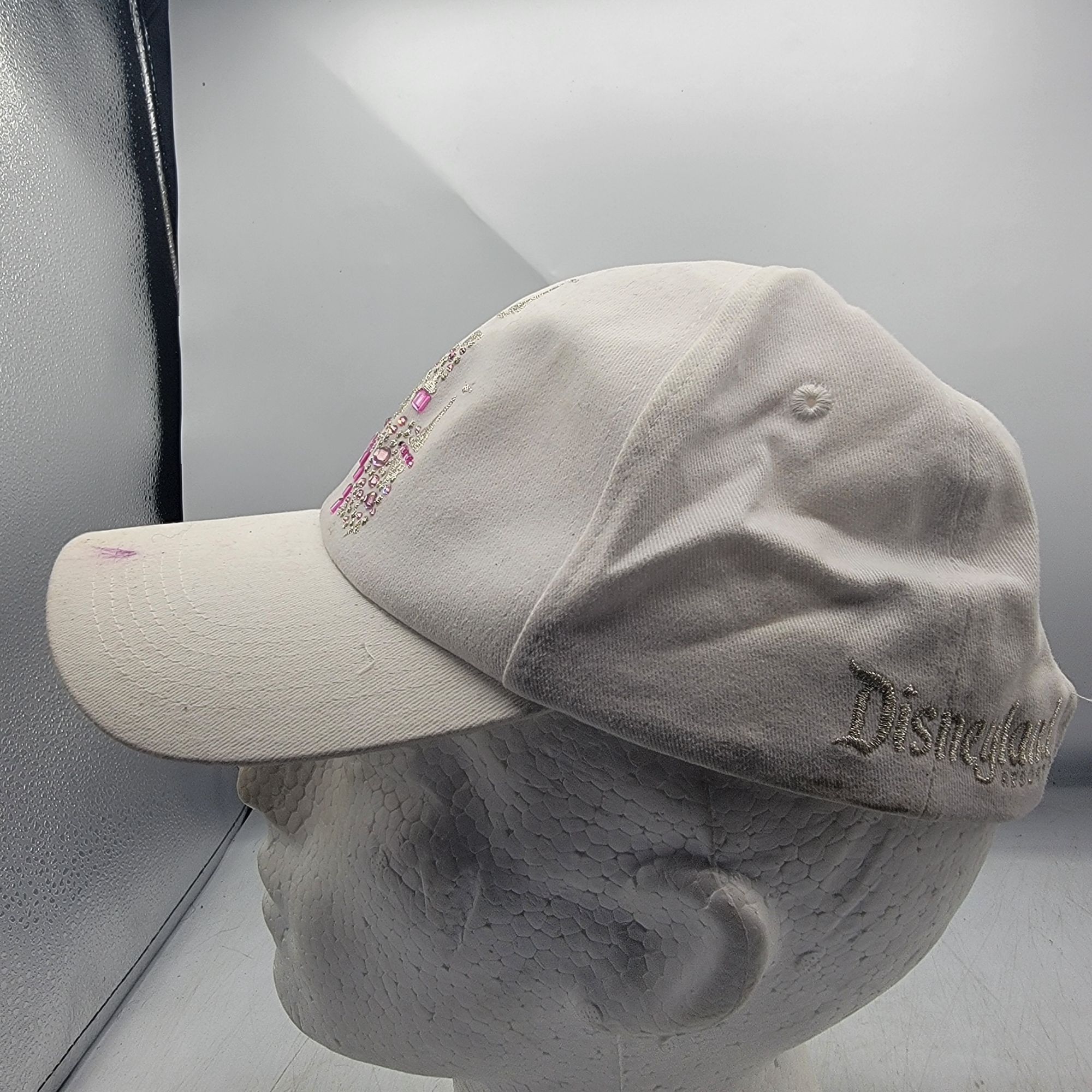 Disney Disney Parks Adults White Bling Castle Embellished Hat Cap C Size ONE SIZE - 2 Thumbnail
