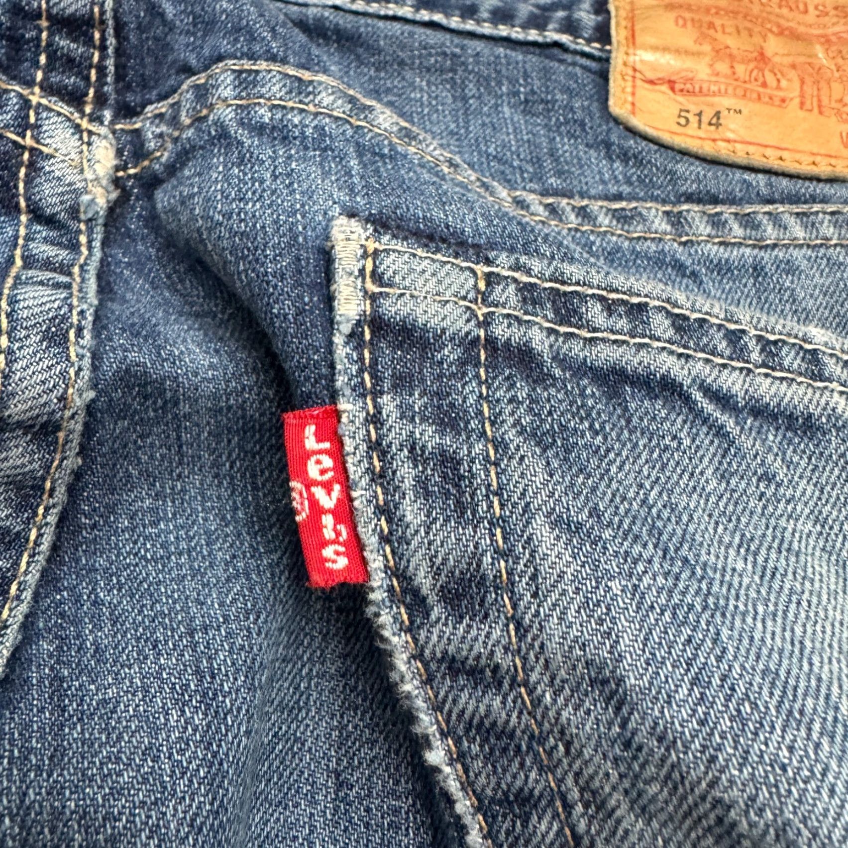 Levi's Levi's 514 Straight Leg Jeans Mens 36x29 Blue Medium Wash 100% Cotton Size US 36 / EU 52 - 5 Thumbnail
