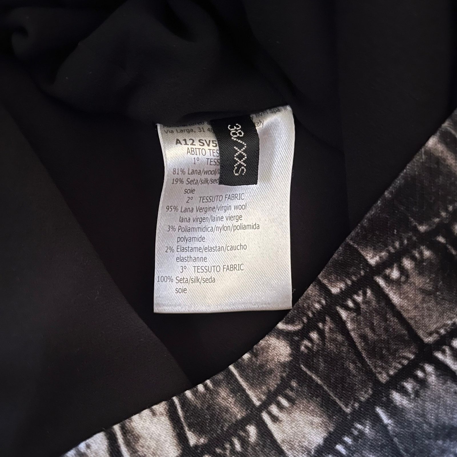 Giambattista Valli Giambattista Valli Black Surplice Crocodile Print Dress Size XS / US 0-2 / IT 36-38 - 5 Thumbnail