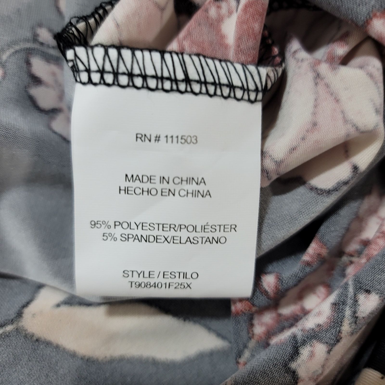Other A.U.W Secret Charm Black Pink Floral Top 2X Plus NWT Size XXL / US 16-18 / IT 52-54 - 5 Thumbnail