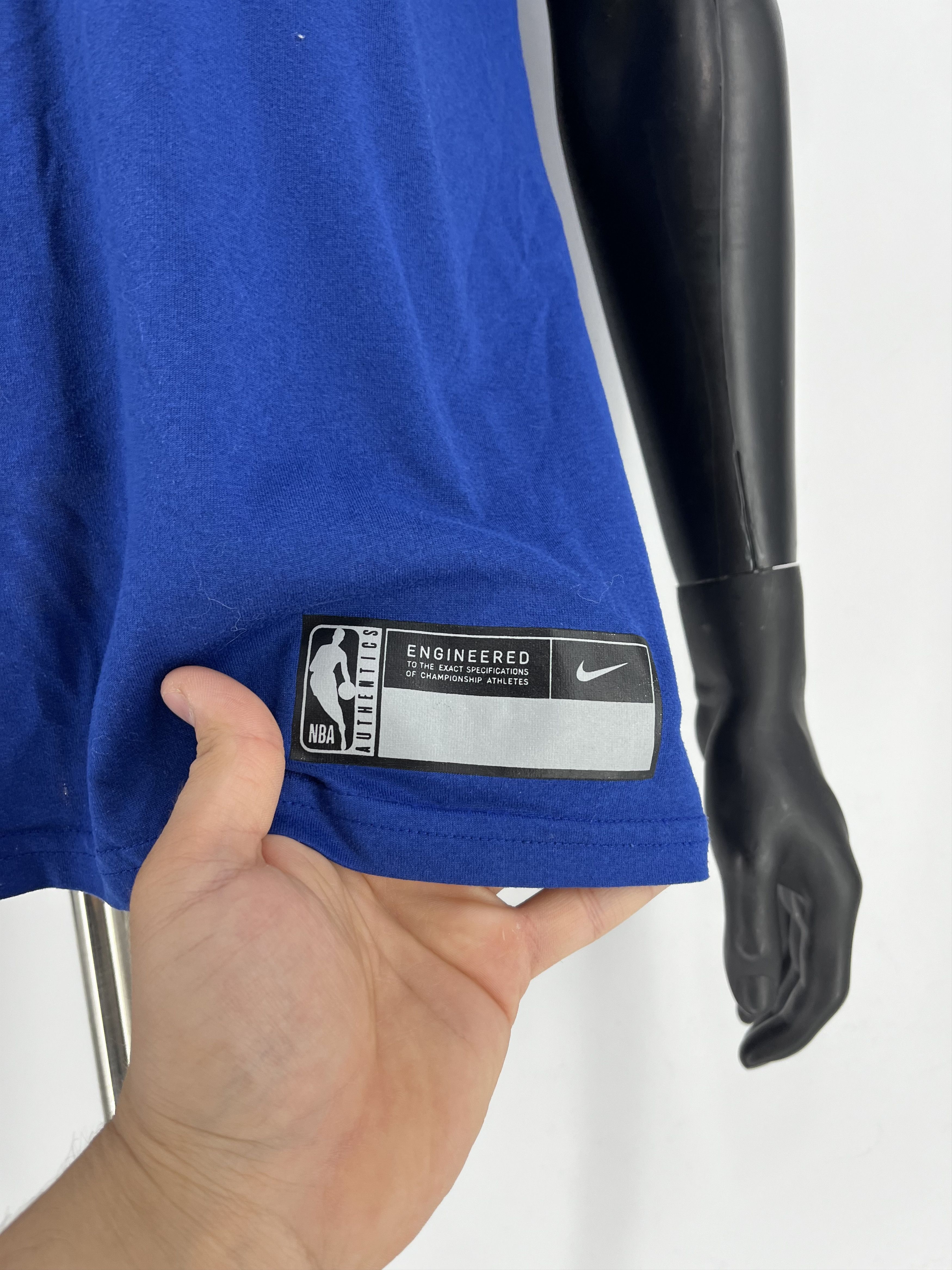 NBA × Nike × Sports Specialties Nike Golden State Warriors T-Shirt Mens L Blue Dri-Fit NBA Size US L / EU 52-54 / 3 - 8 Thumbnail