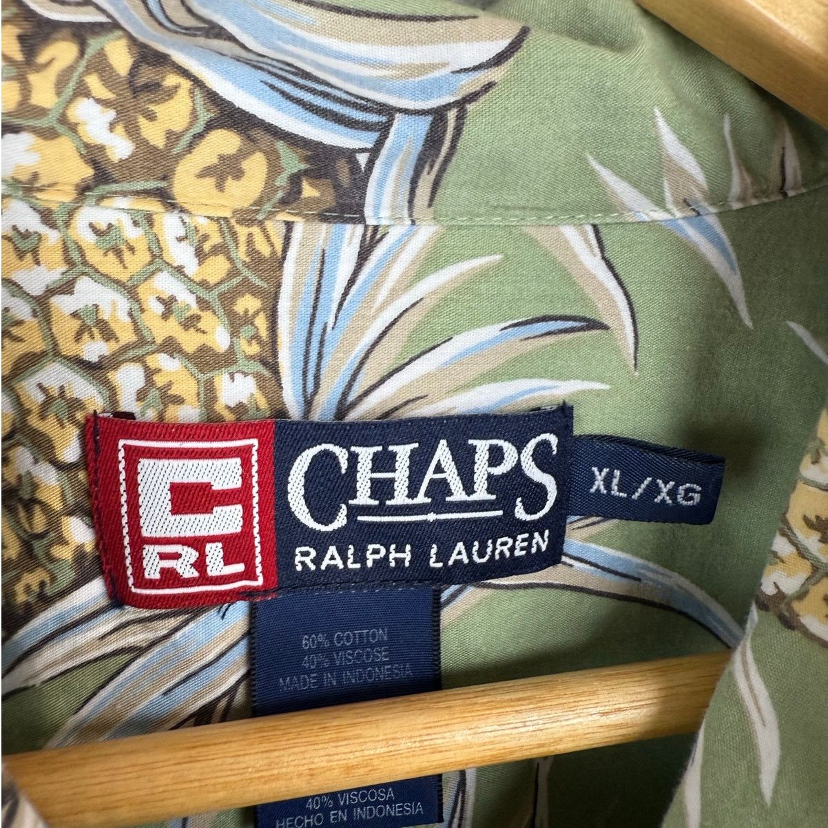 Chaps Ralph Lauren VTG 90s Chaps Ralph Lauren Button Up Shirt Sz XL Green Size US XL / EU 56 / 4 - 4 Thumbnail