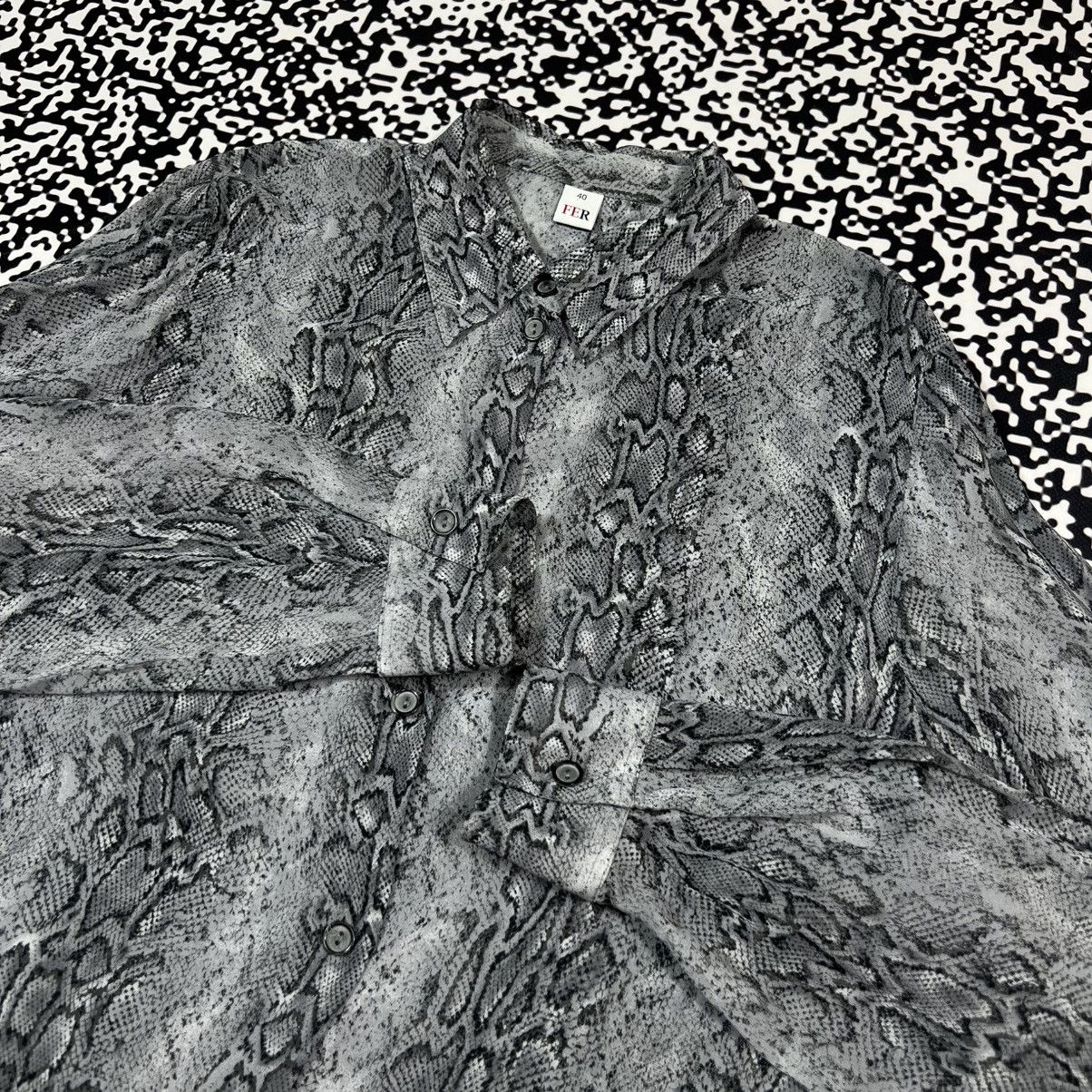 Ferre GF Ferre Snake Python Print Luxury Style Retro Long Shirt Size M / US 6-8 / IT 42-44 - 13 Thumbnail