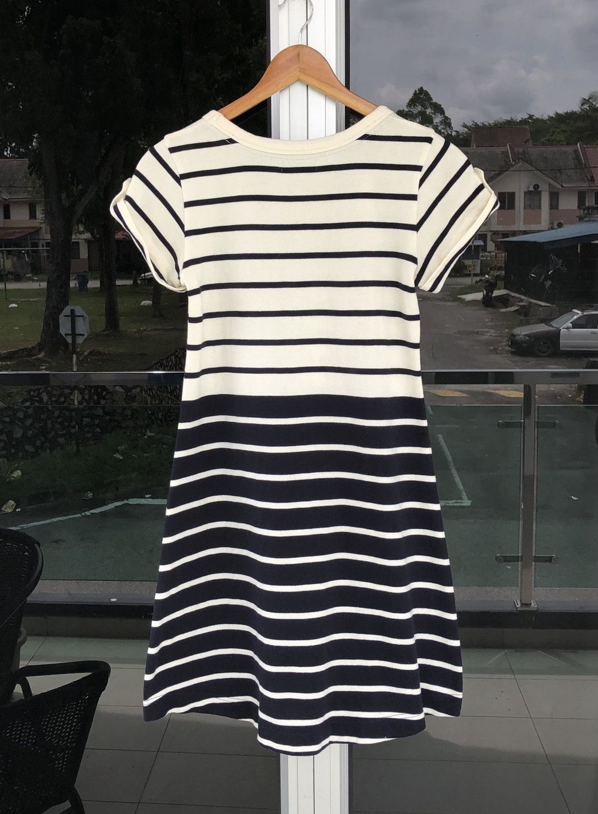 Burberry Burberry London Blue Label Big Logo Striped Cotton Dress Size S / US 4 / IT 40 - 2 Thumbnail