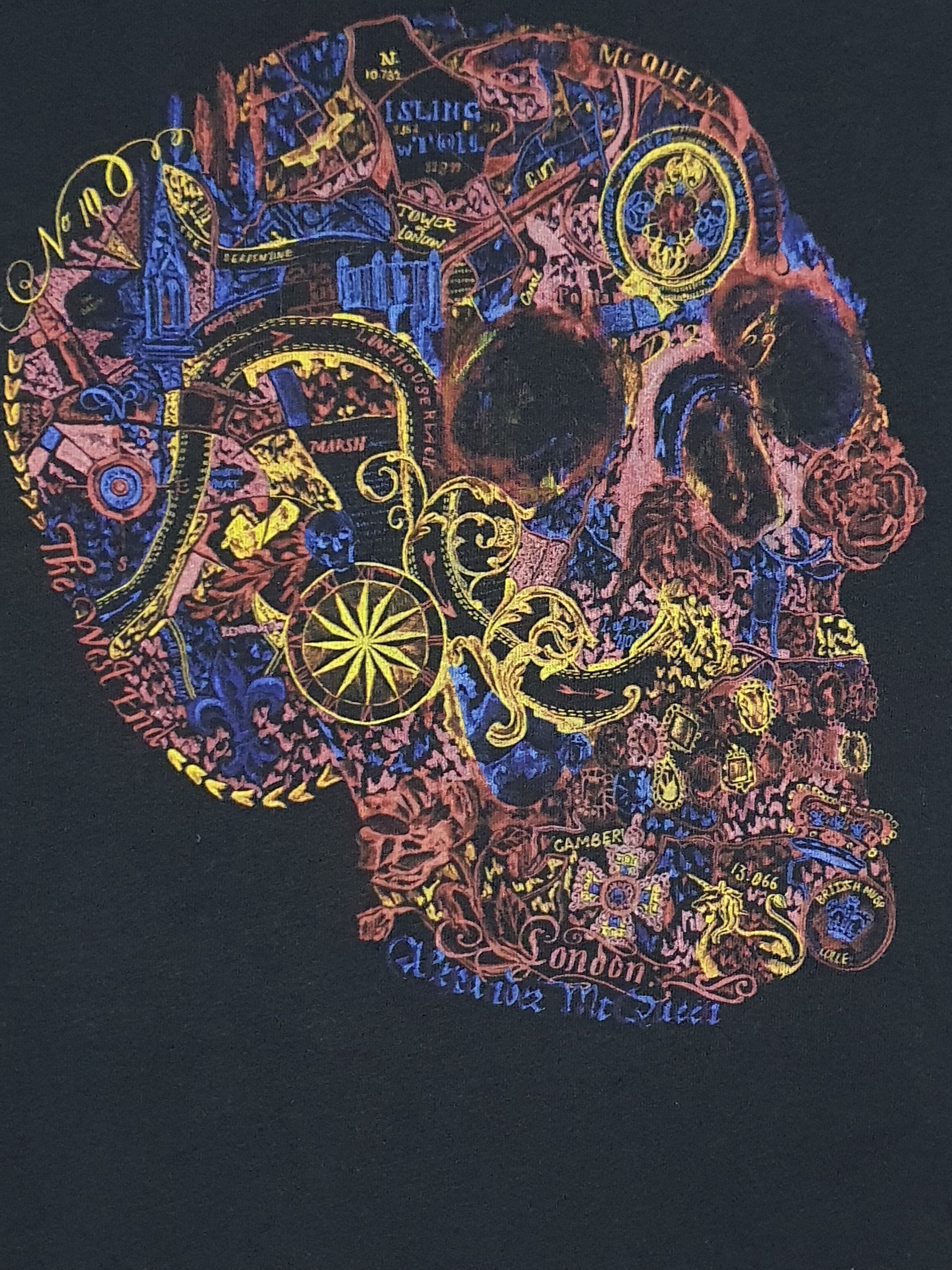 Alexander McQueen Alexander McQueen London Map Skull rare tee Size US S / EU 44-46 / 1 - 6 Thumbnail
