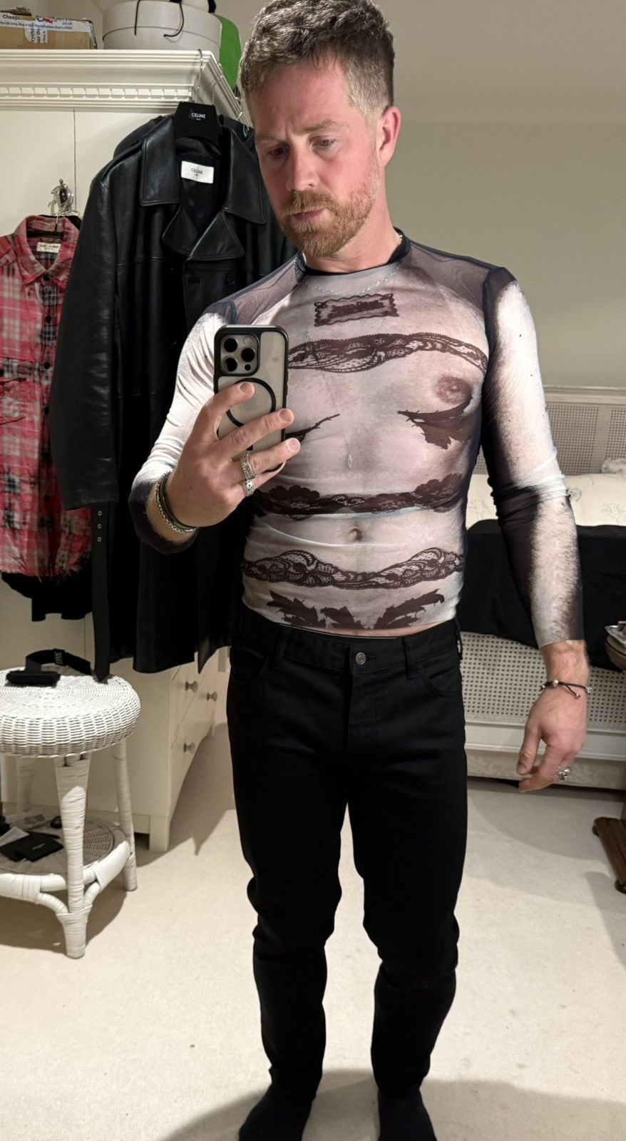 Jean Paul Gaultier Jean Paul Gautier bodysuit tits & ass sheer t shirt $500 S Size US S / EU 44-46 / 1 - 2 Thumbnail