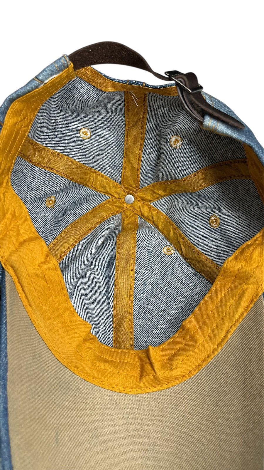 H&M H&M Denim Gold 420 Dad Cap Size ONE SIZE - 7 Thumbnail