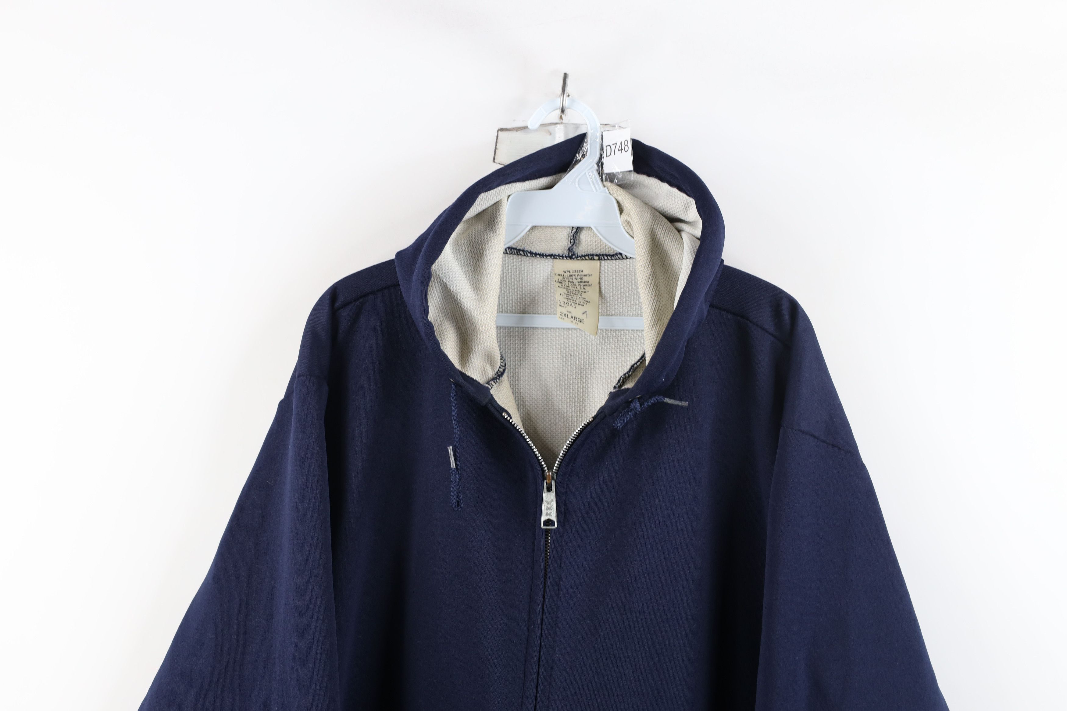 Vintage Vintage 70s Streetwear Thermal Waffle Knit Lined Hoodie Size US XXL / EU 58 / 5 - 2 Thumbnail