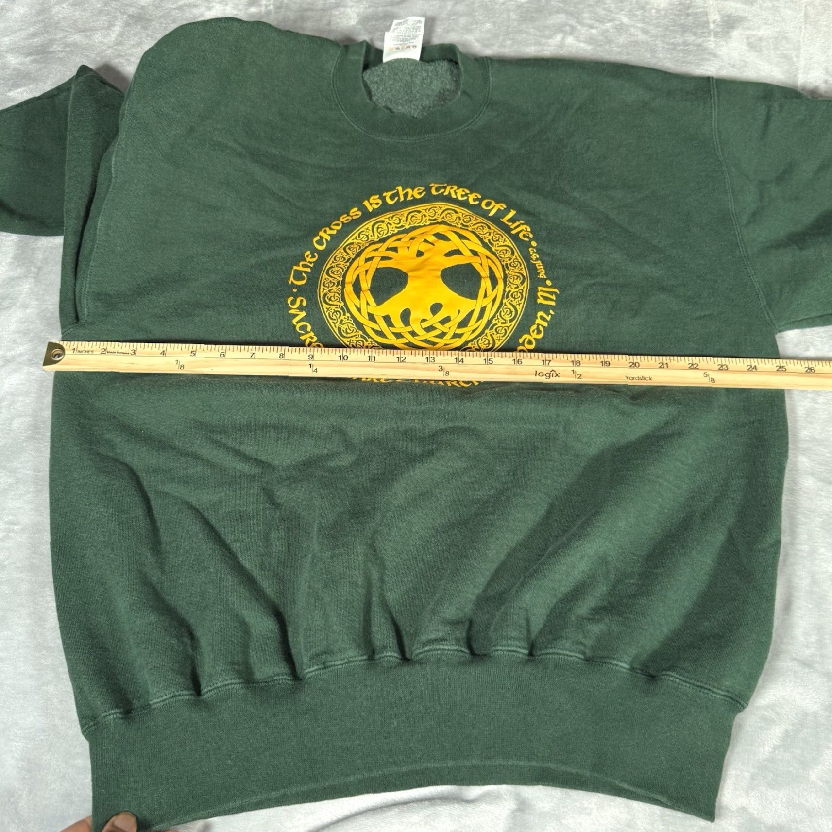 Vintage VINTAGE Sacred Heart Church New Jersey Sweatshirt Mens XL Made In USA Green 90s Size US XL / EU 56 / 4 - 5 Thumbnail