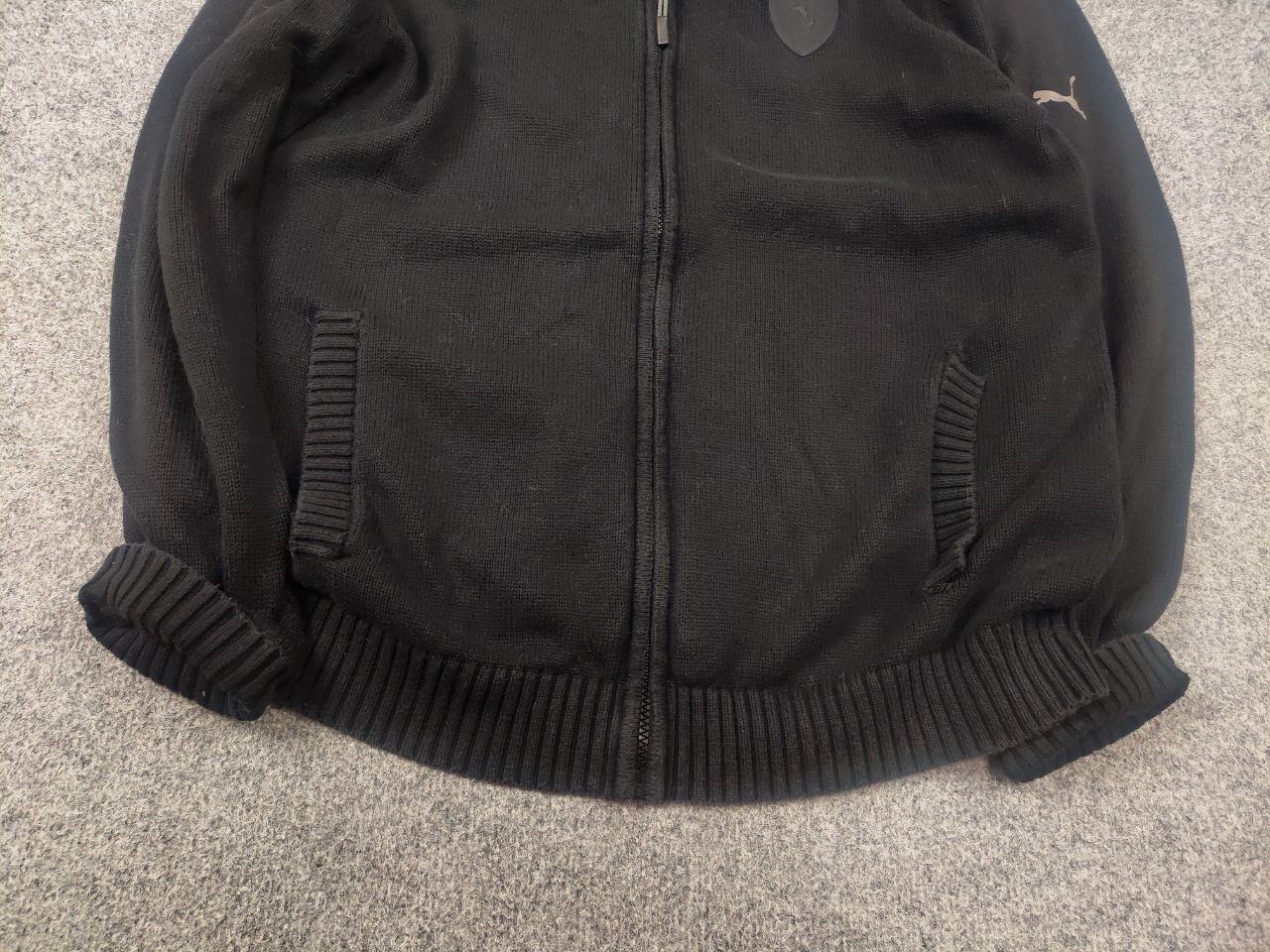 Ferrari × Puma Puma x Ferrari Logo Black Zip hoodie Knit Jacket Vintage Size US L / EU 52-54 / 3 - 6 Thumbnail