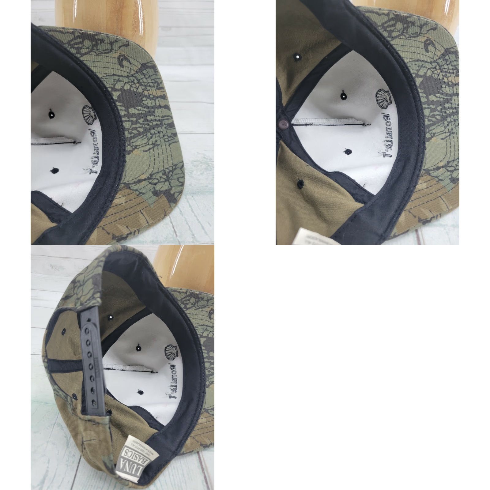Vintage LUNA Shell Rotella T Camouflage Adjustable Hat Men's Camouflage Baseball Cap Adjustable Cap Size ONE SIZE - 8 Thumbnail