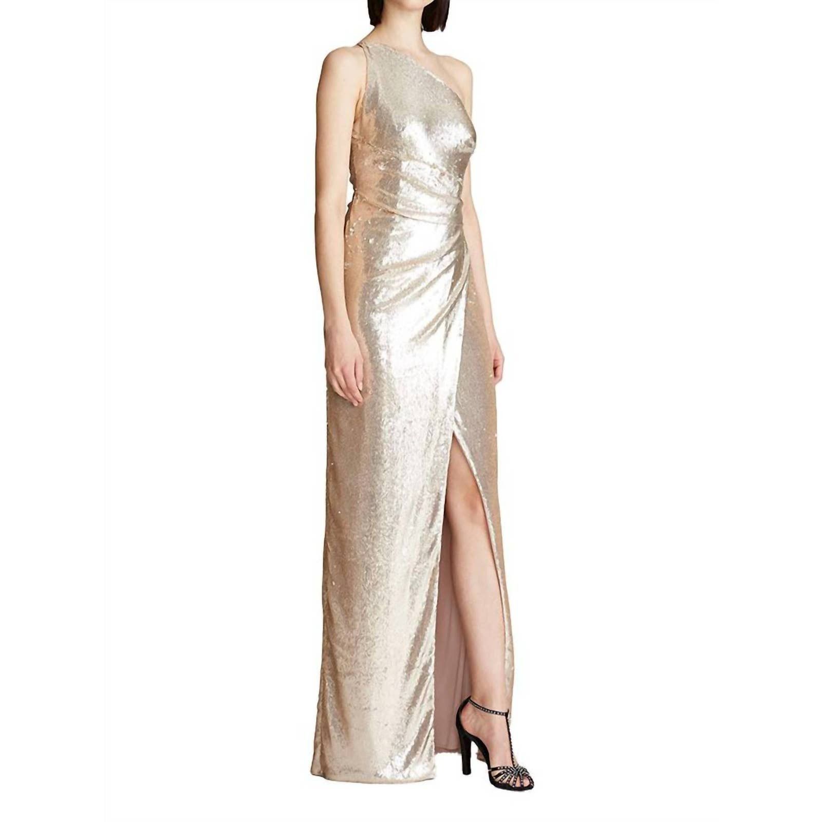Pochette En Cuir Champagne Halston Heritage - Medium, Sangle Convertible, Neuf Avec Défauts