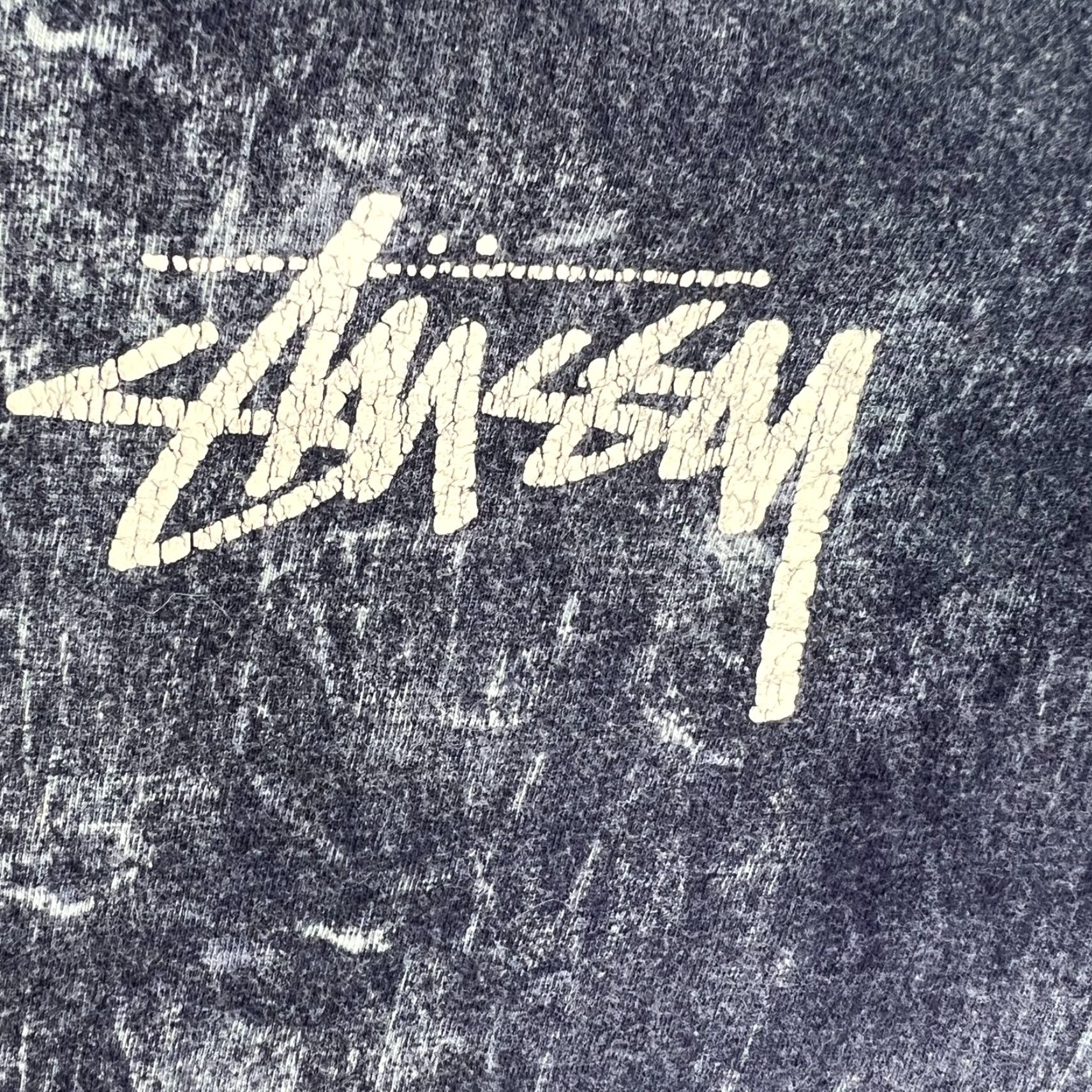 Vintage Stussy Shirt Men M Blue Purple 2 Sided Graphic Crew Neck 27in 22in Chest Cotton T-Shirt - Batman Bleach 90s Vibe? Size US M / EU 48-50 / 2 - 4 Thumbnail
