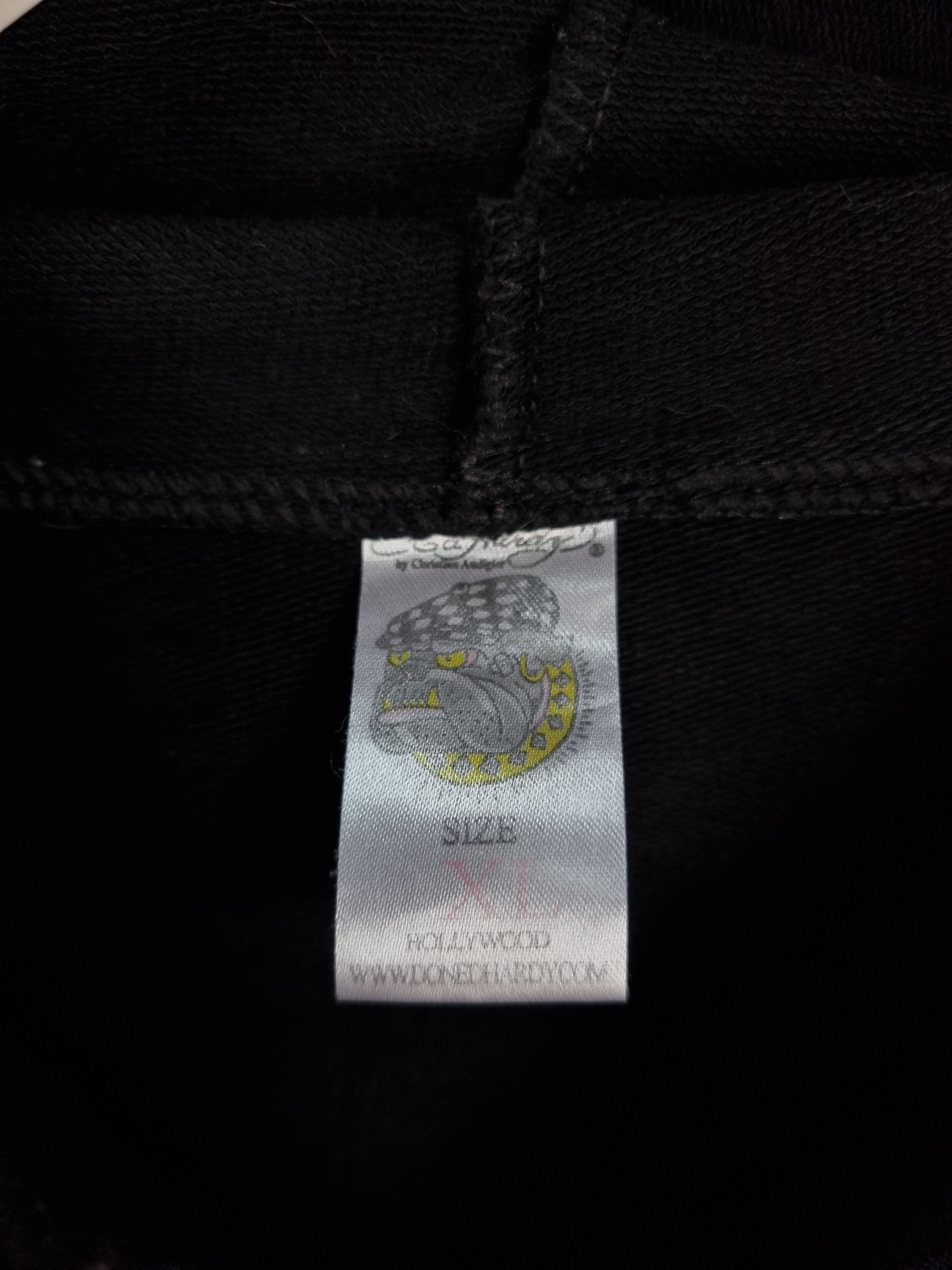 Christian Audigier × Ed Hardy Ed Hardy Skull Flowers Tattoo Art Faded Zip Up Hoodie Size M / US 6-8 / IT 42-44 - 9 Thumbnail