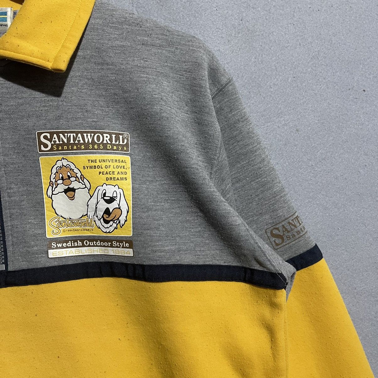 Vintage Vintage 90s Santaworld Sweden Rugby Sweatshirt Yellow/Grey Size US M / EU 48-50 / 2 - 3 Thumbnail