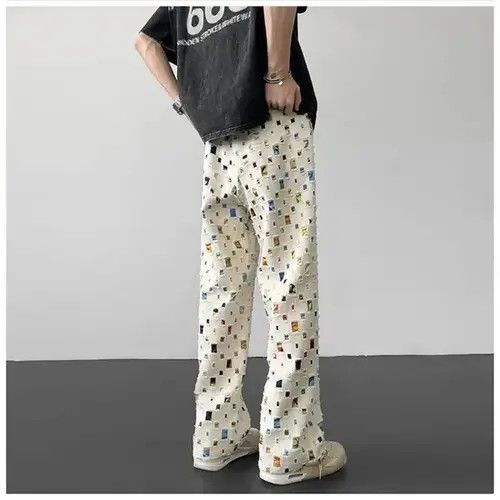 Japanese Brand × Vintage Men Loose Straight Elastic Waist Pants Retro Size US 32 / EU 48 - 3 Thumbnail