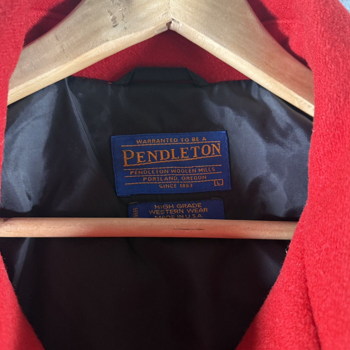 Pendleton Vintage Pendleton high grade Serape Striped Red wool Coat Size US L / EU 52-54 / 3 - 2 Thumbnail