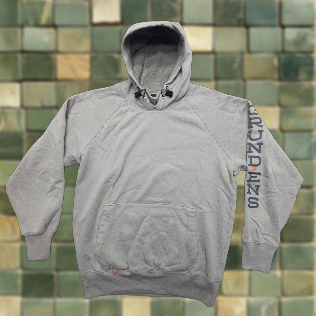 Vintage Grundens Dillingham Tech Hoodie Mens Medium Gray Fleece Spellout Fishing Work Shirt Pullover Hooded Pockets Logo 2000s Style Mens Size US M / EU 48-50 / 2 - 1 Thumbnail