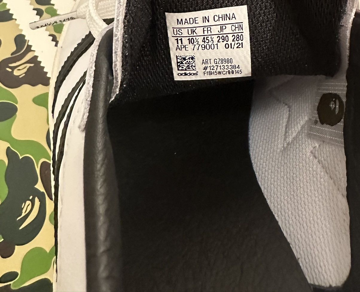 Adidas × Bape Bape x Adidas Superstar 80s Size US 11 / EU 44 - 10 Thumbnail