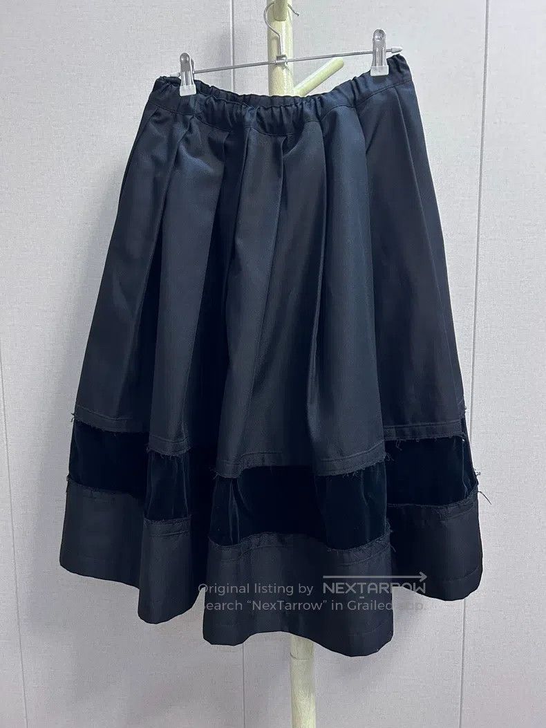 Comme des Garcons Comme Des Garcons size S Velvet Mixed Skirt Size 22" - 1 Thumbnail