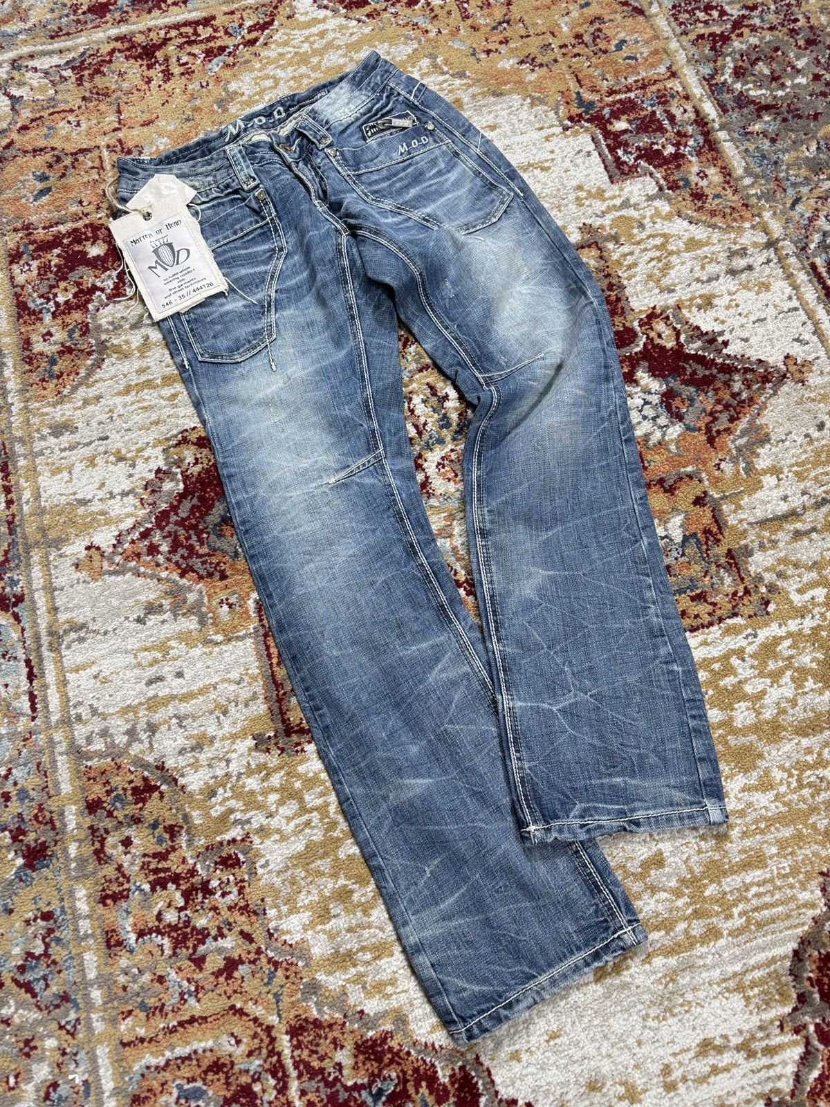 【SCENERITY】Igu Vintage Washed Denim Jeans SCENERITY (シナリティ) - イグビンテージグリーンウォッシング