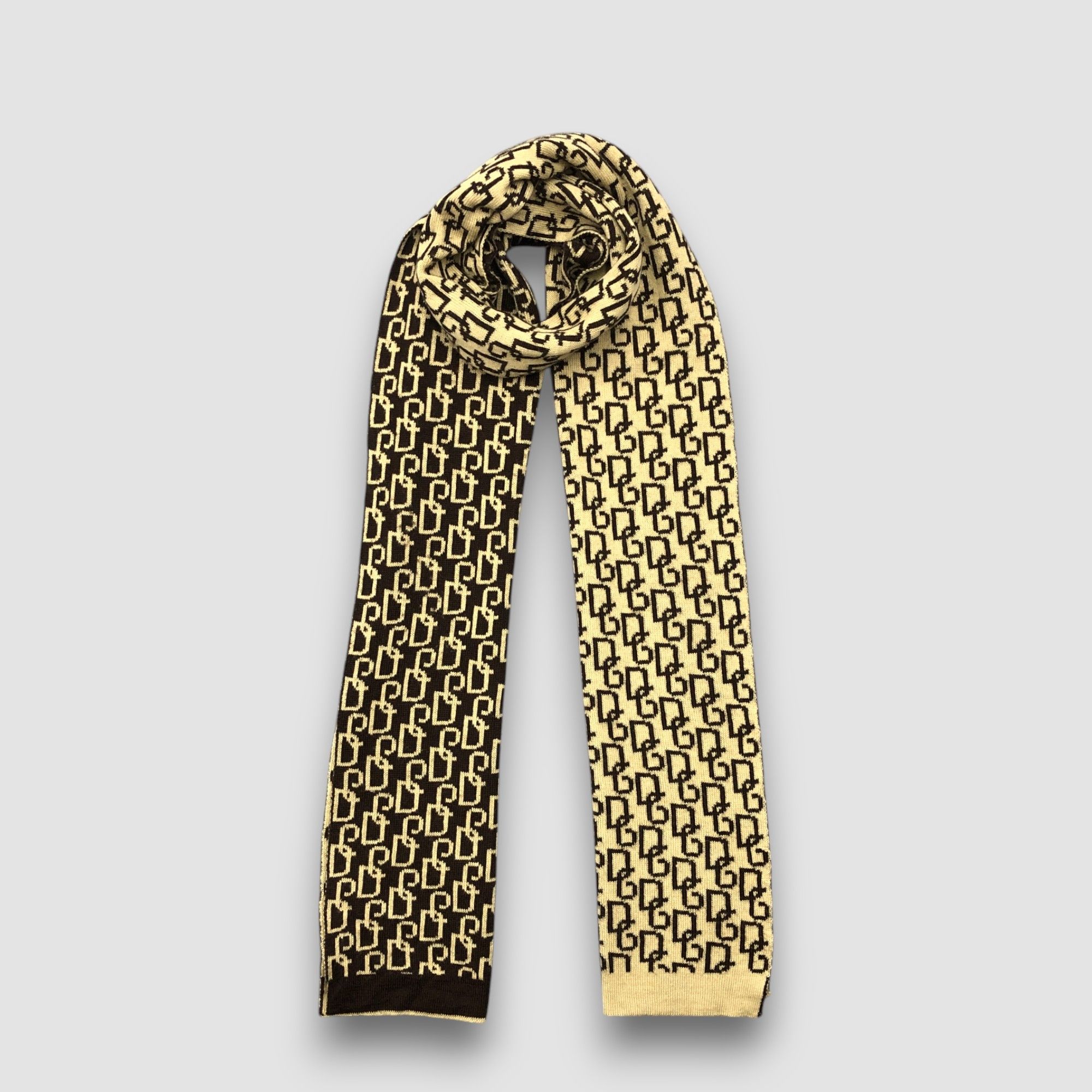 Dolce & Gabbana Vintage Dolce & Gabbana Scarf Muffler Wool Monogram Scarves Size ONE SIZE - 1 Thumbnail