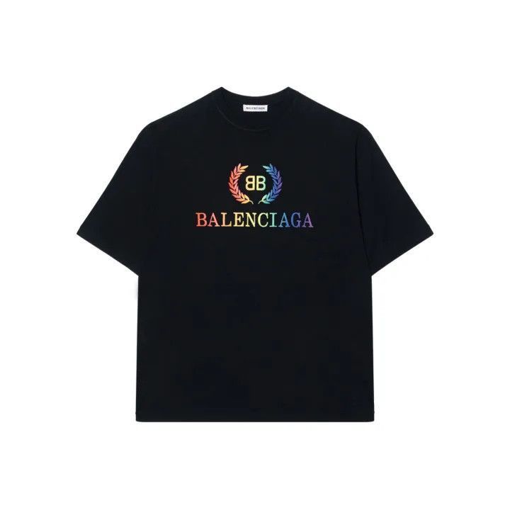 Balenciaga Balenciaga Balenciaga Rainbow Logo Short Sleeve TShirt -25 Size US S / EU 44-46 / 1 - 1 Thumbnail