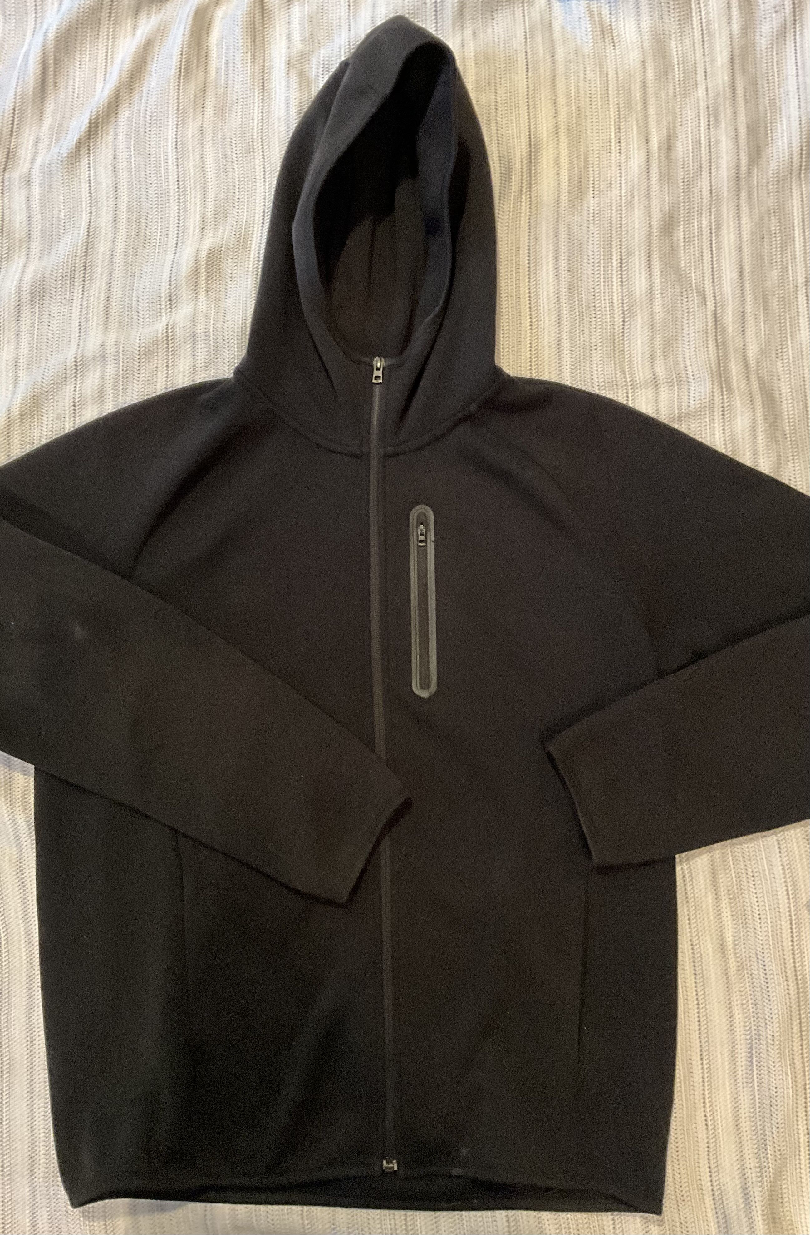 Uniqlo UNIQLO Full-Zip Hoodie w/ Chest Pocket – Black (Large) Size US L / EU 52-54 / 3 - 2 Thumbnail