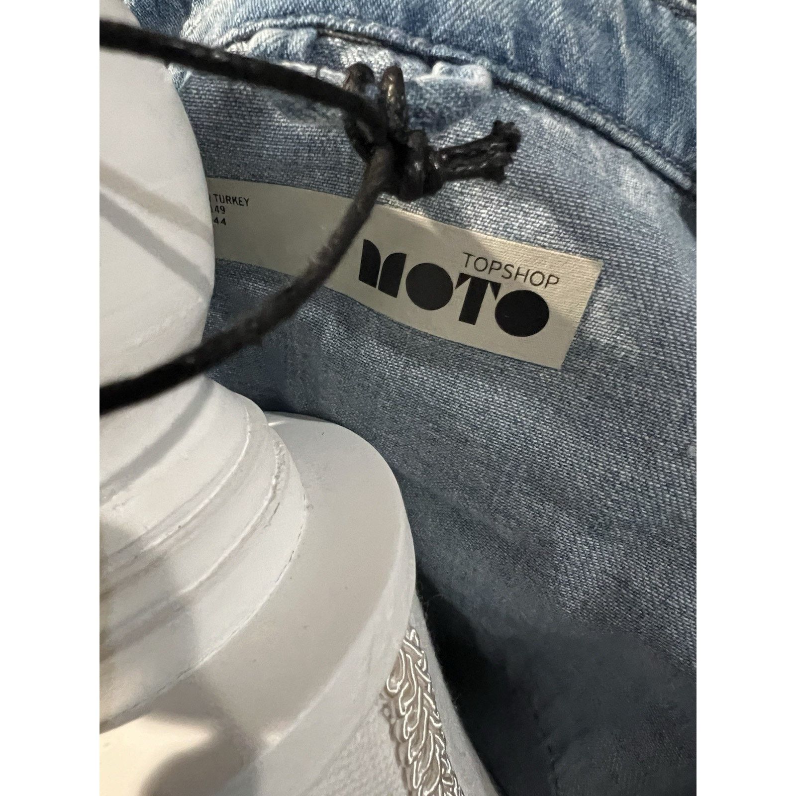 Topshop Moto Top Shop Women’s Sz 12 Snap Denim Rodeo Western 🤠 NWT Size XL / US 12-14 / IT 48-50 - 6 Thumbnail