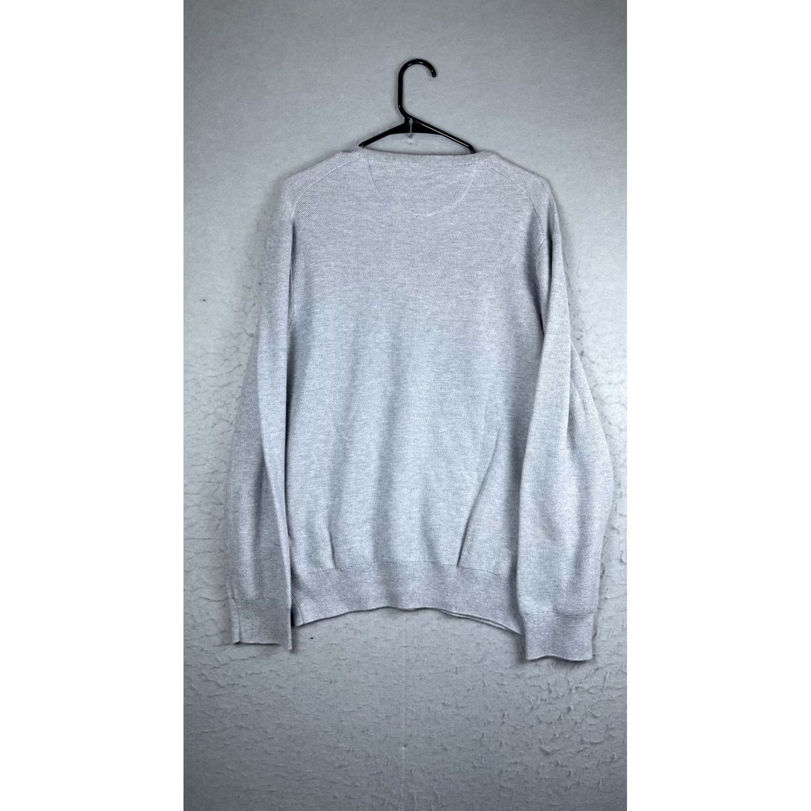 Polo Ralph Lauren Polo Ralph Lauren Sweater Mens Large Gray Crewneck Waffle Knit Pullover Logo Size US L / EU 52-54 / 3 - 6 Thumbnail