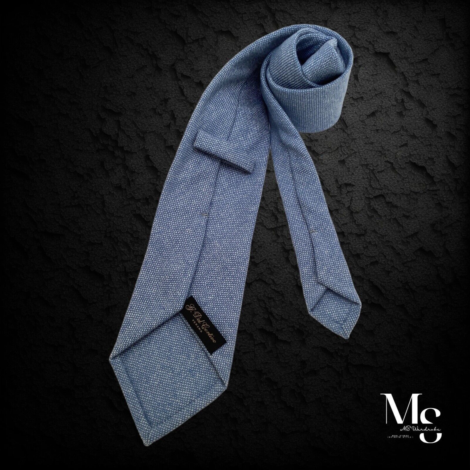Other GIANNI DAL CORTIVO Blue Geometric Hand Made Cashmere Tie Size ONE SIZE - 2 Thumbnail