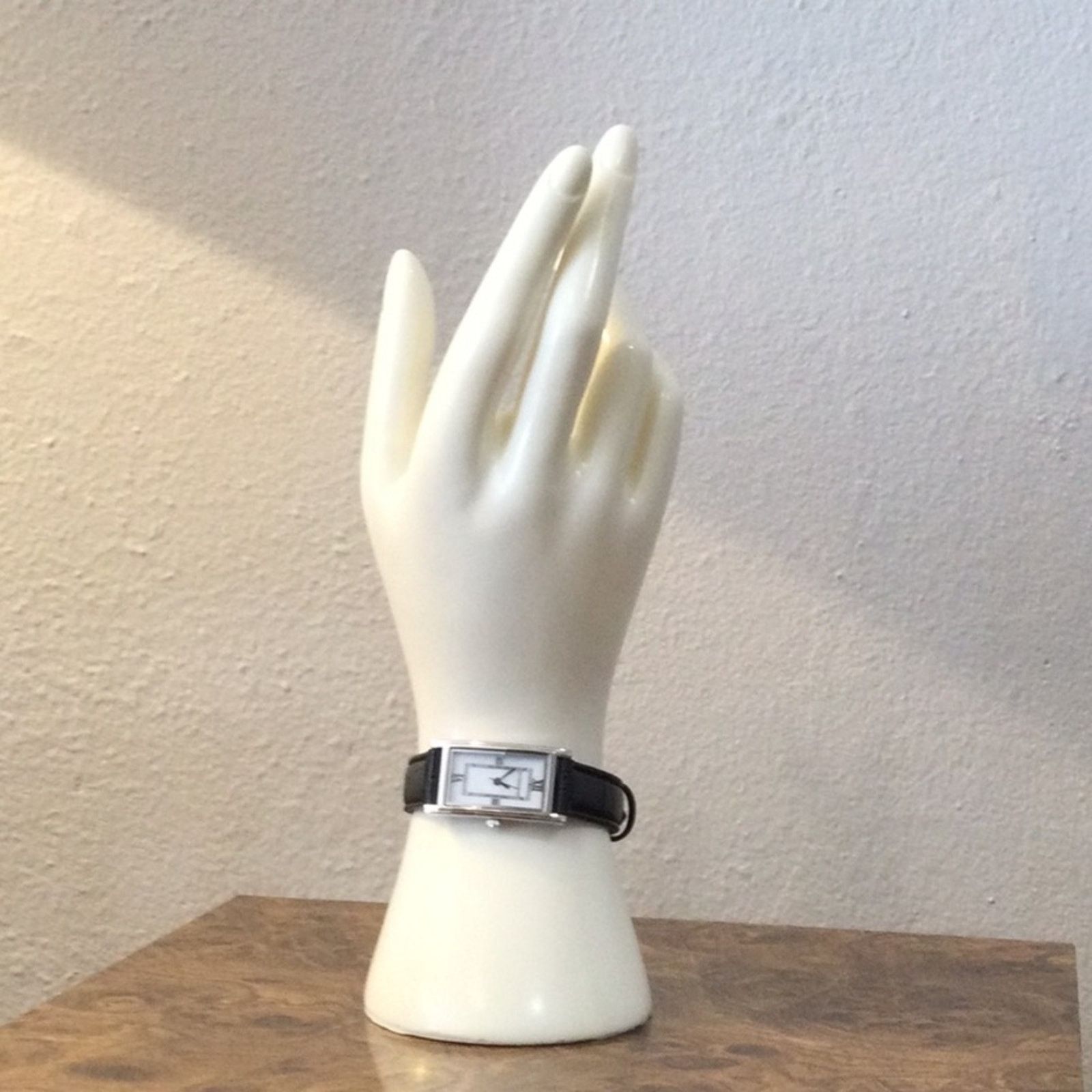 Other Liz Claiborne Watch Silver w/ White Face Black Leather Band Size ONE SIZE - 16 Thumbnail