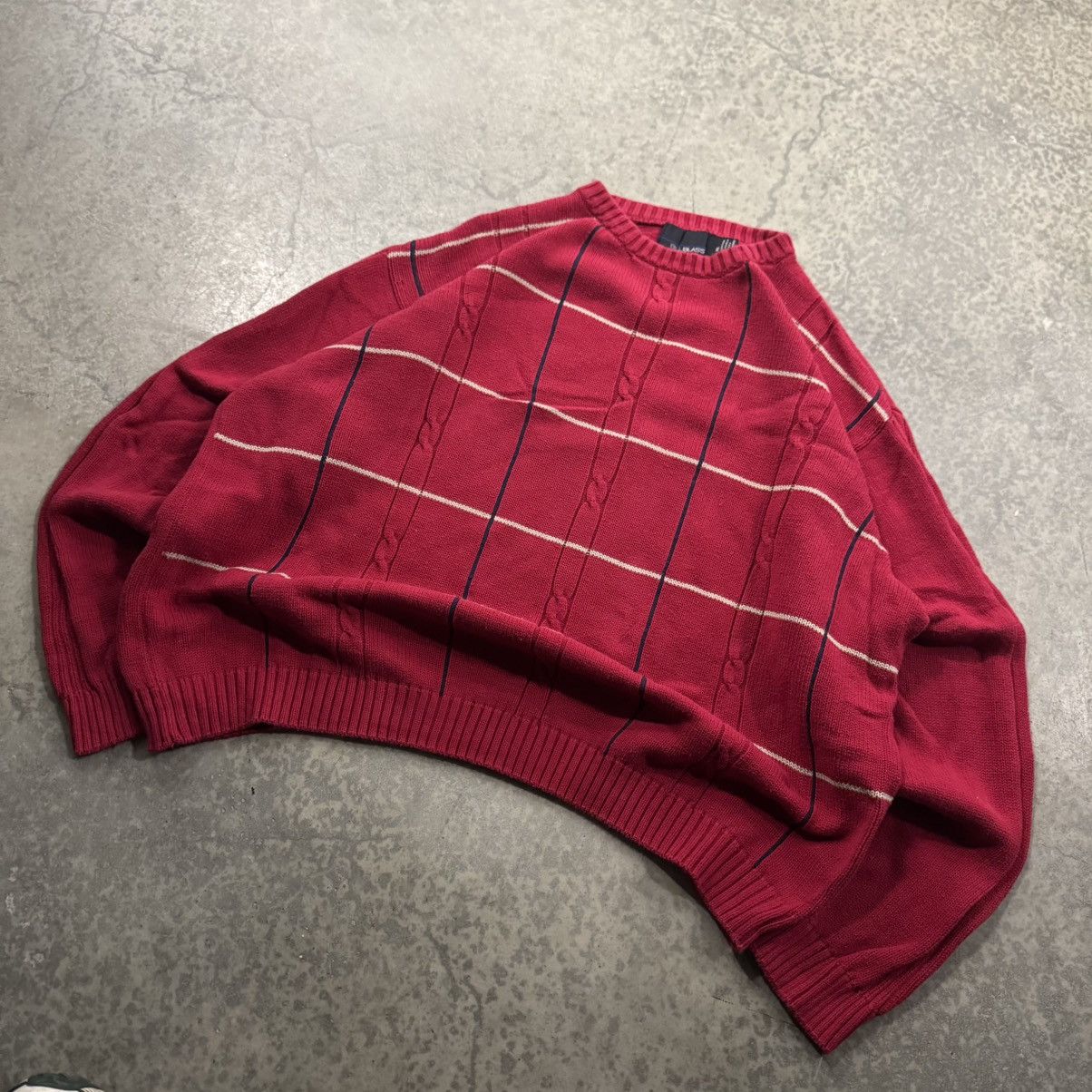 Bill Blass Vintage 90s Y2K Bill Blass Red Knit Sweater Size XL Retro Size US XL / EU 56 / 4 - 2 Thumbnail