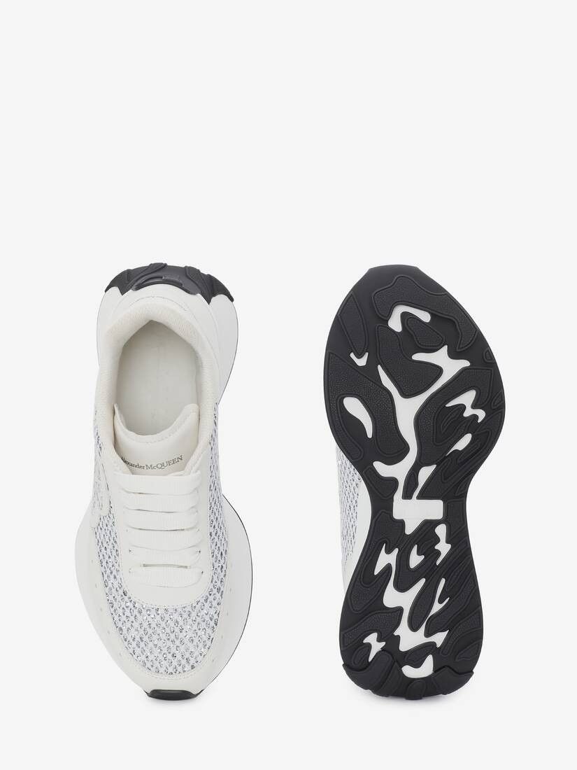 Alexander McQueen o1w1db10925 Sprint Runner in White/Black Size US 10 / IT 40 - 4 Thumbnail